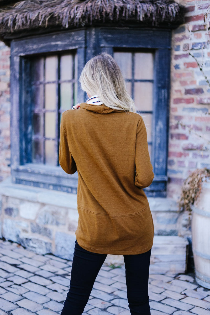 Rustic Comfort Striped Contrast Pullover