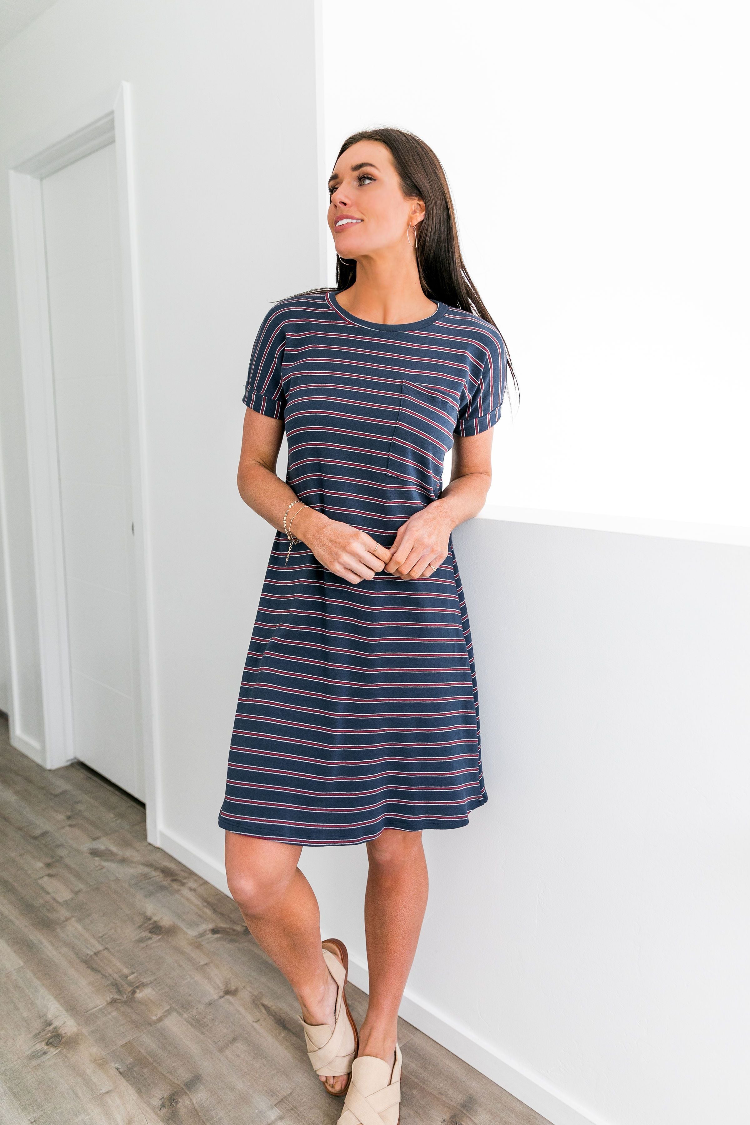 Santa Clara Striped T-Shirt Dress