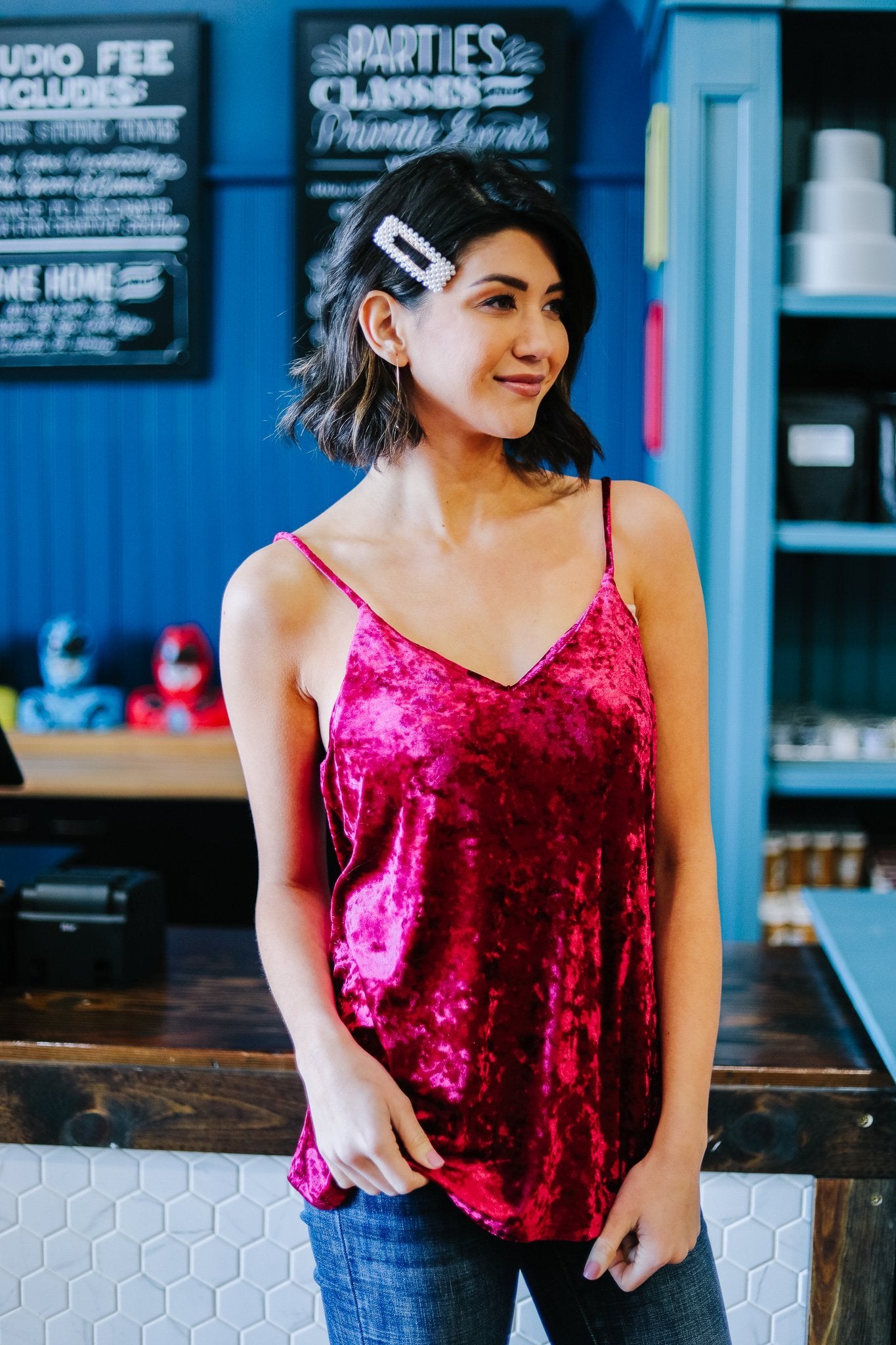 Secret Crush Cami In Fuchsia