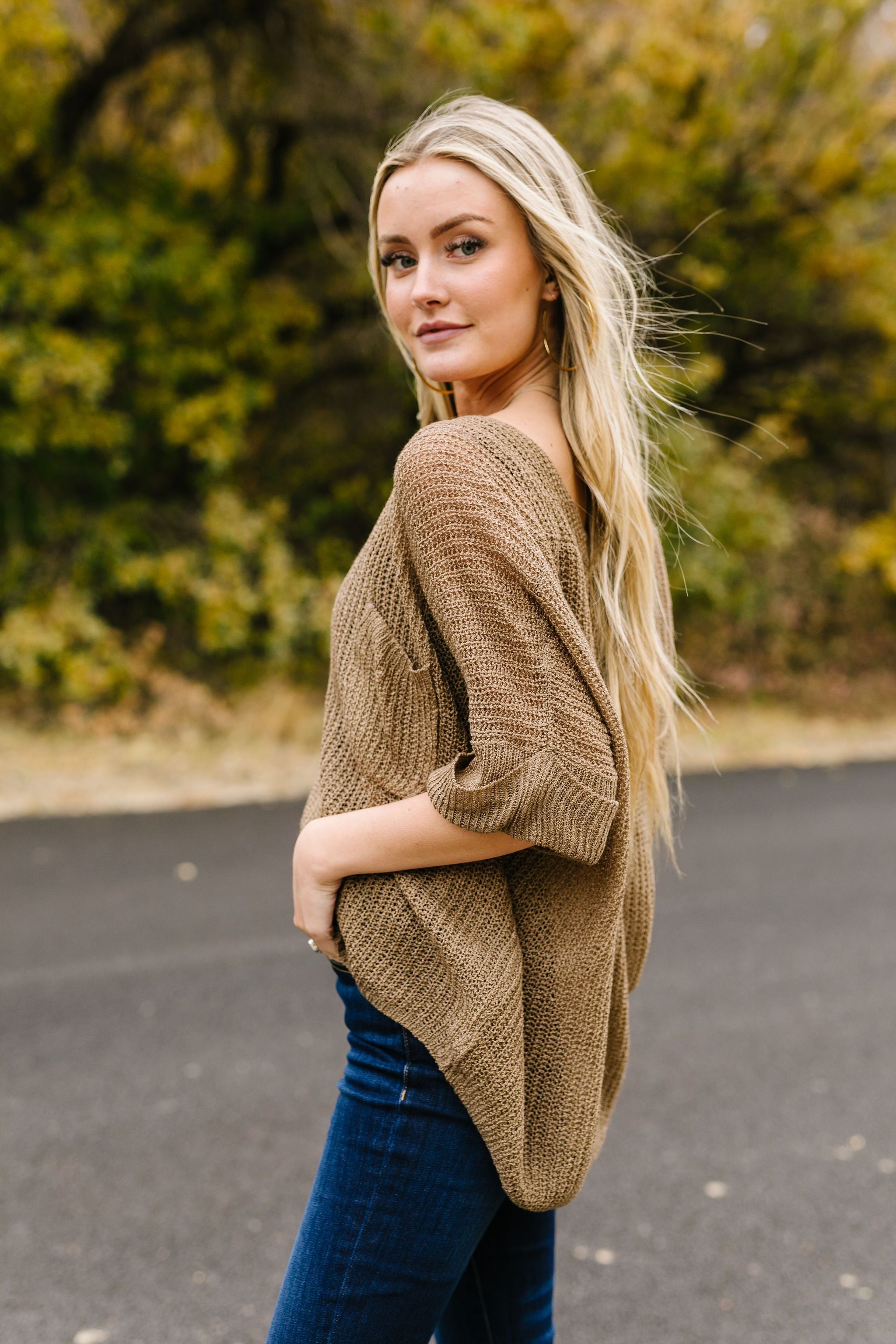 Sheer We Go Again Sweater In Mocha