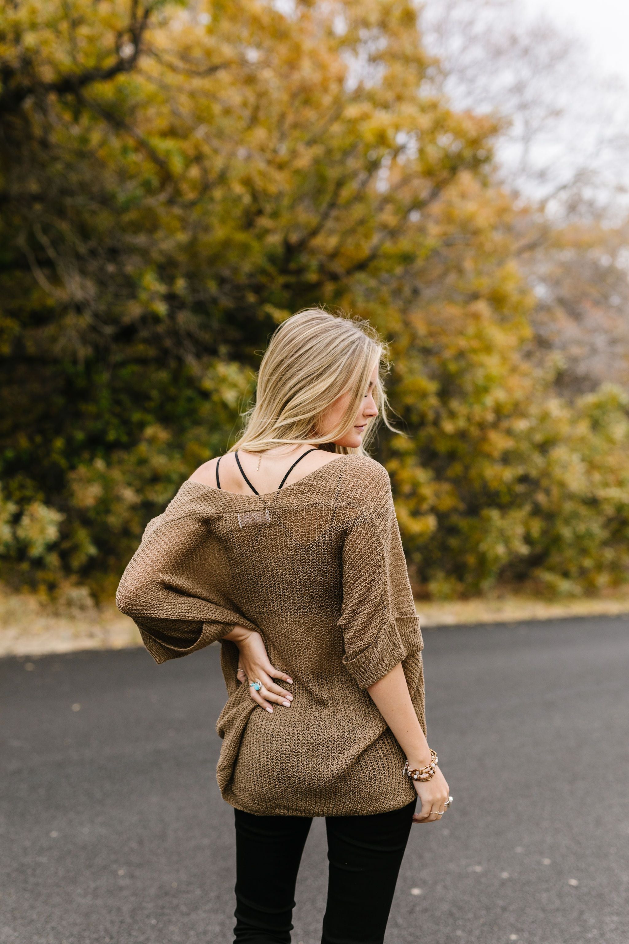 Sheer We Go Again Sweater In Mocha