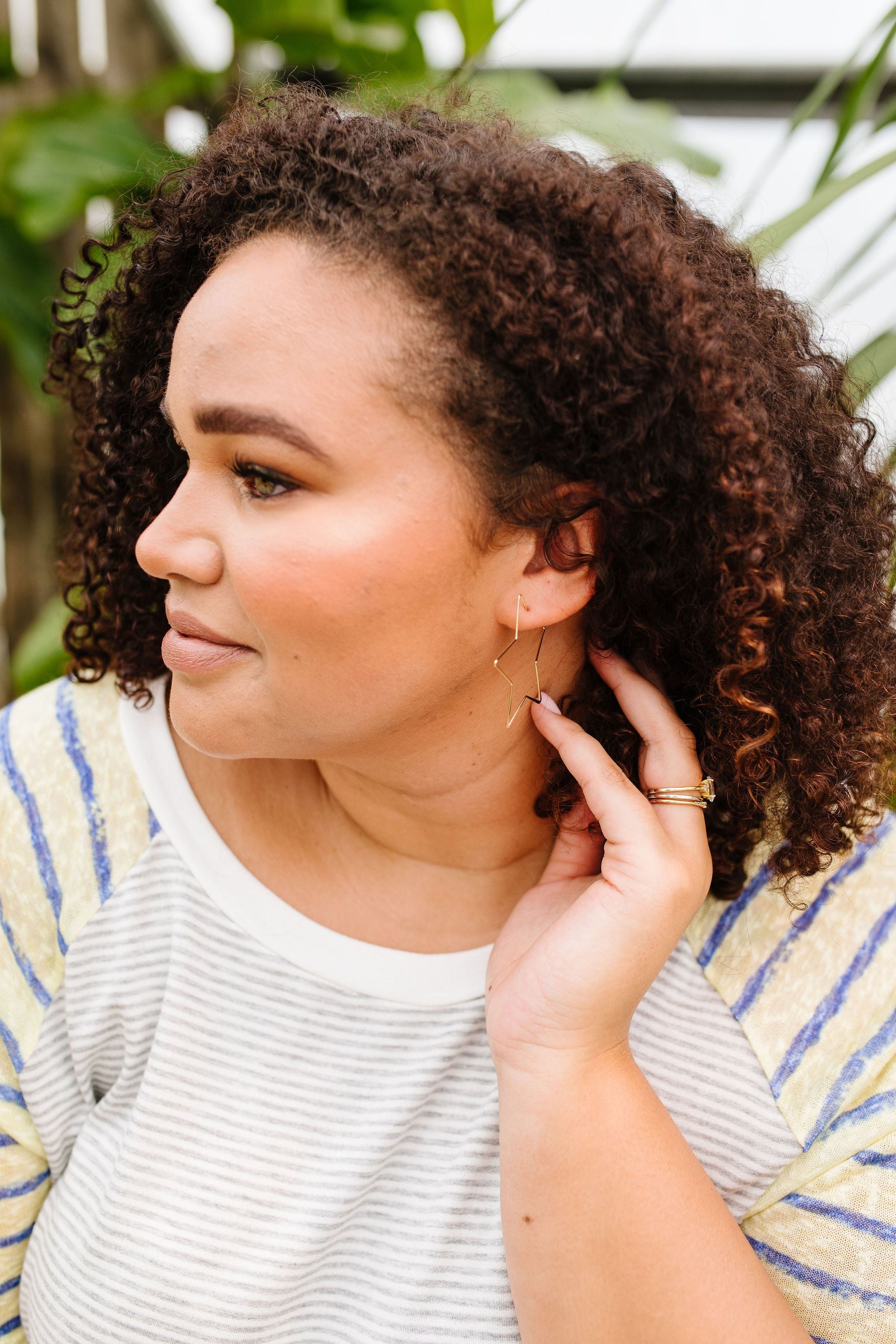 Shoot For The Stars Hoop Earrings