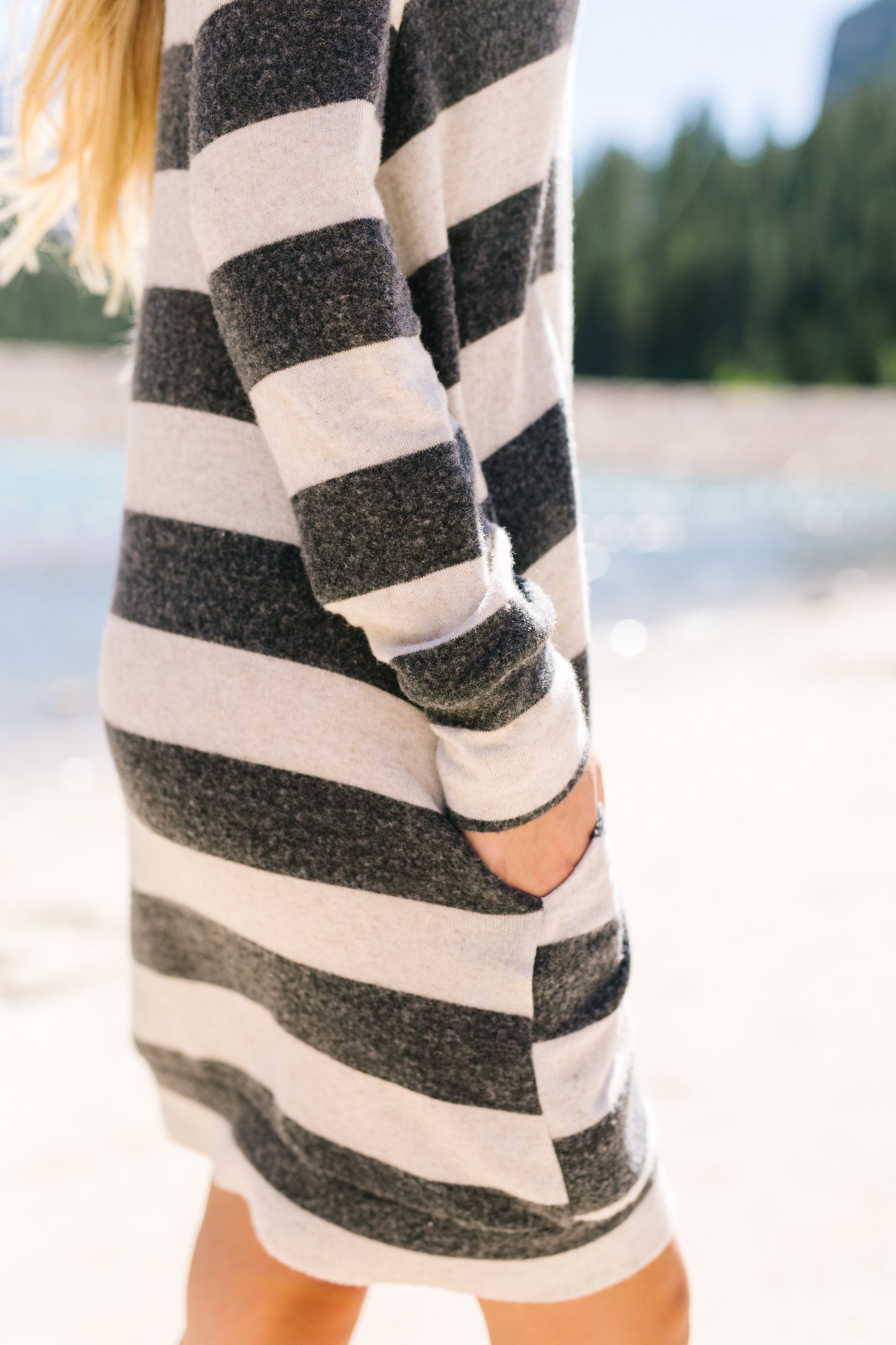 Silver Lining Striped Sweater Dress