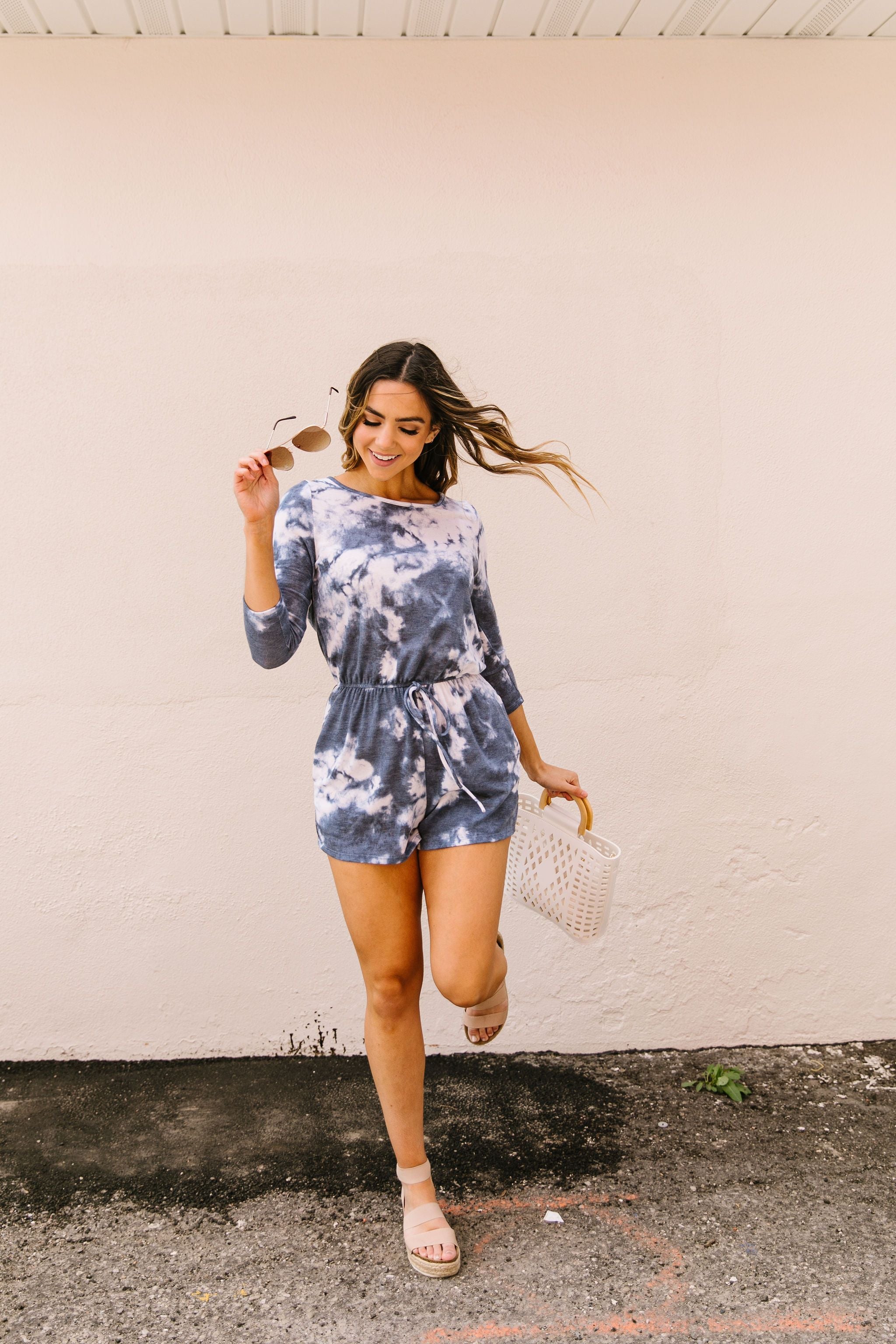 Singing The Blues Tie Dye Romper