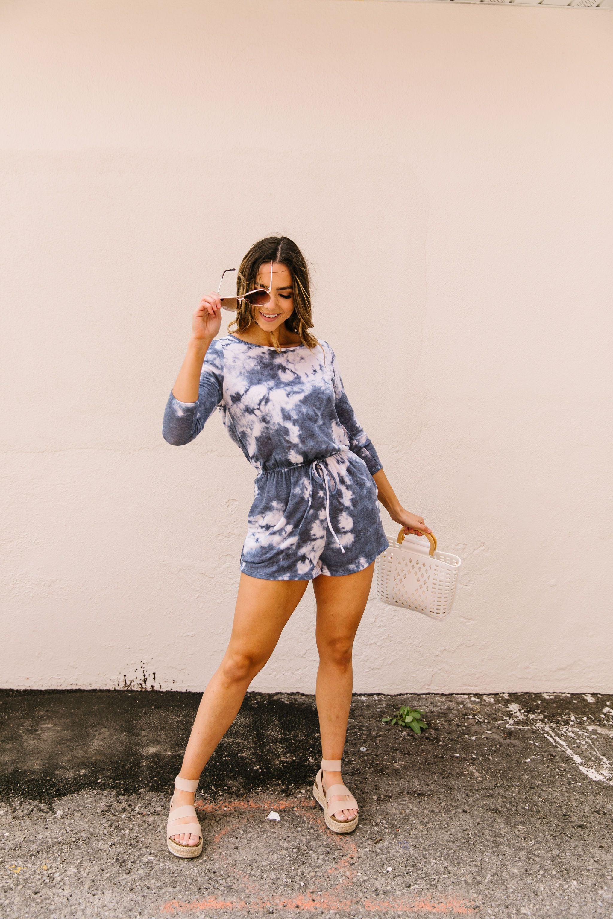 Singing The Blues Tie Dye Romper