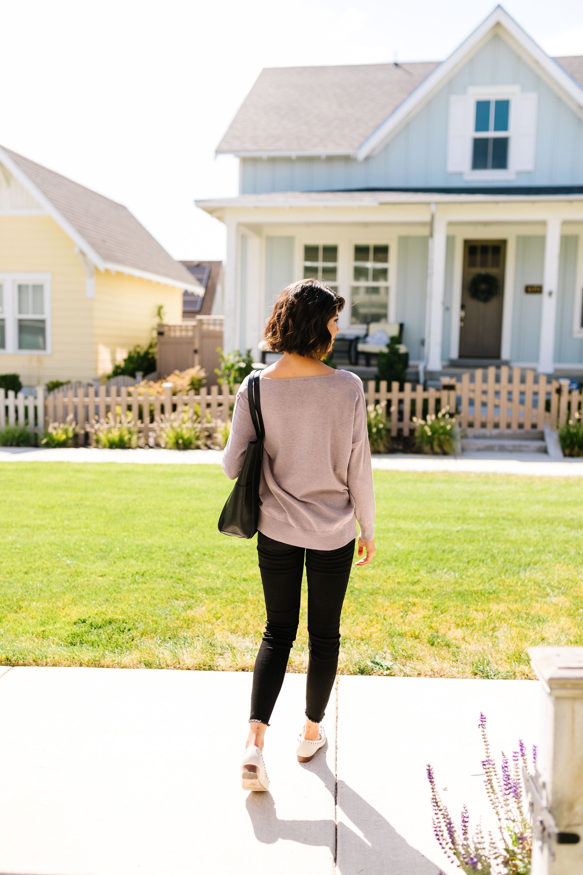 Smokey Mauve-a-lous V-Neck Sweater