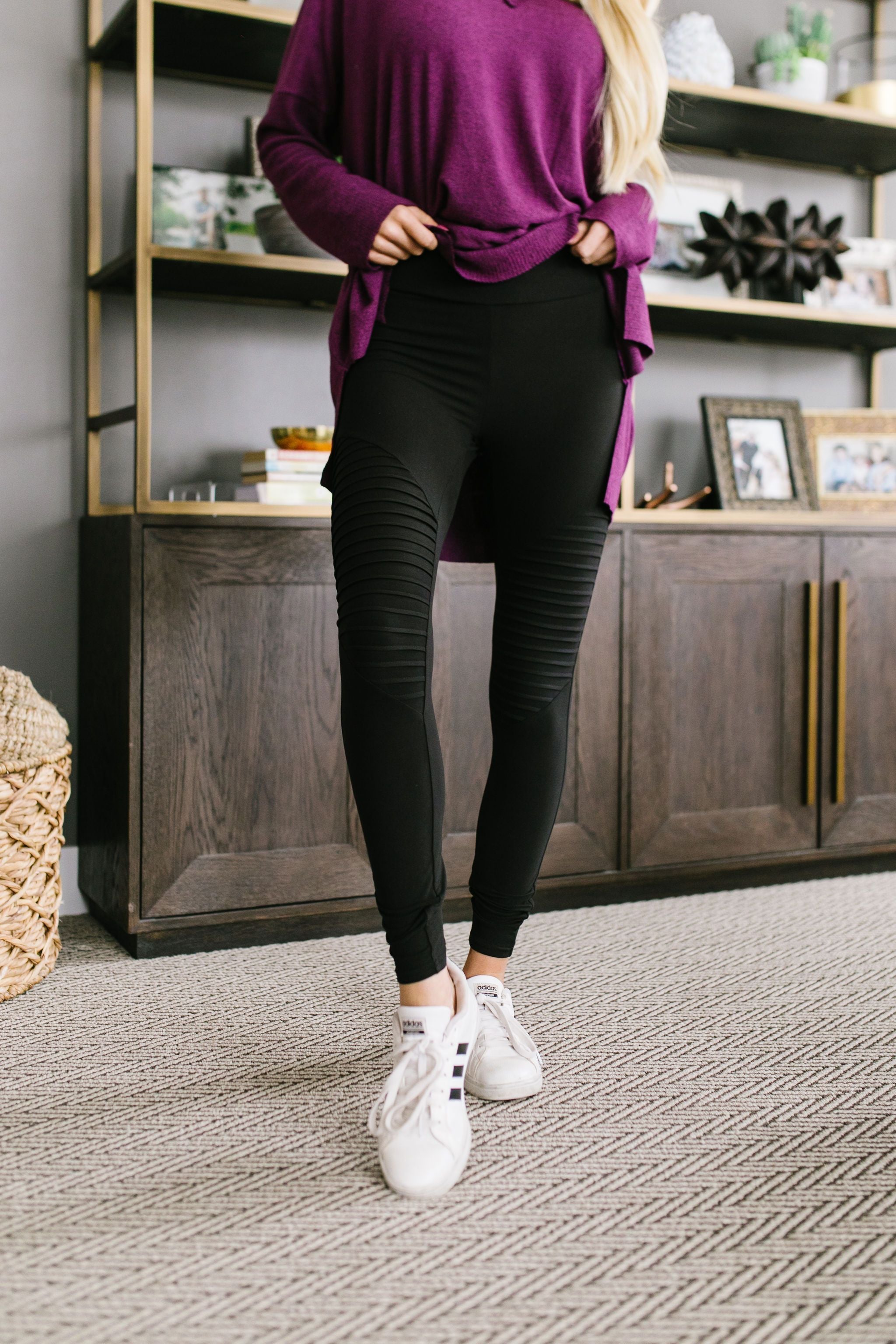 Soft As Butter Moto Leggings In Black