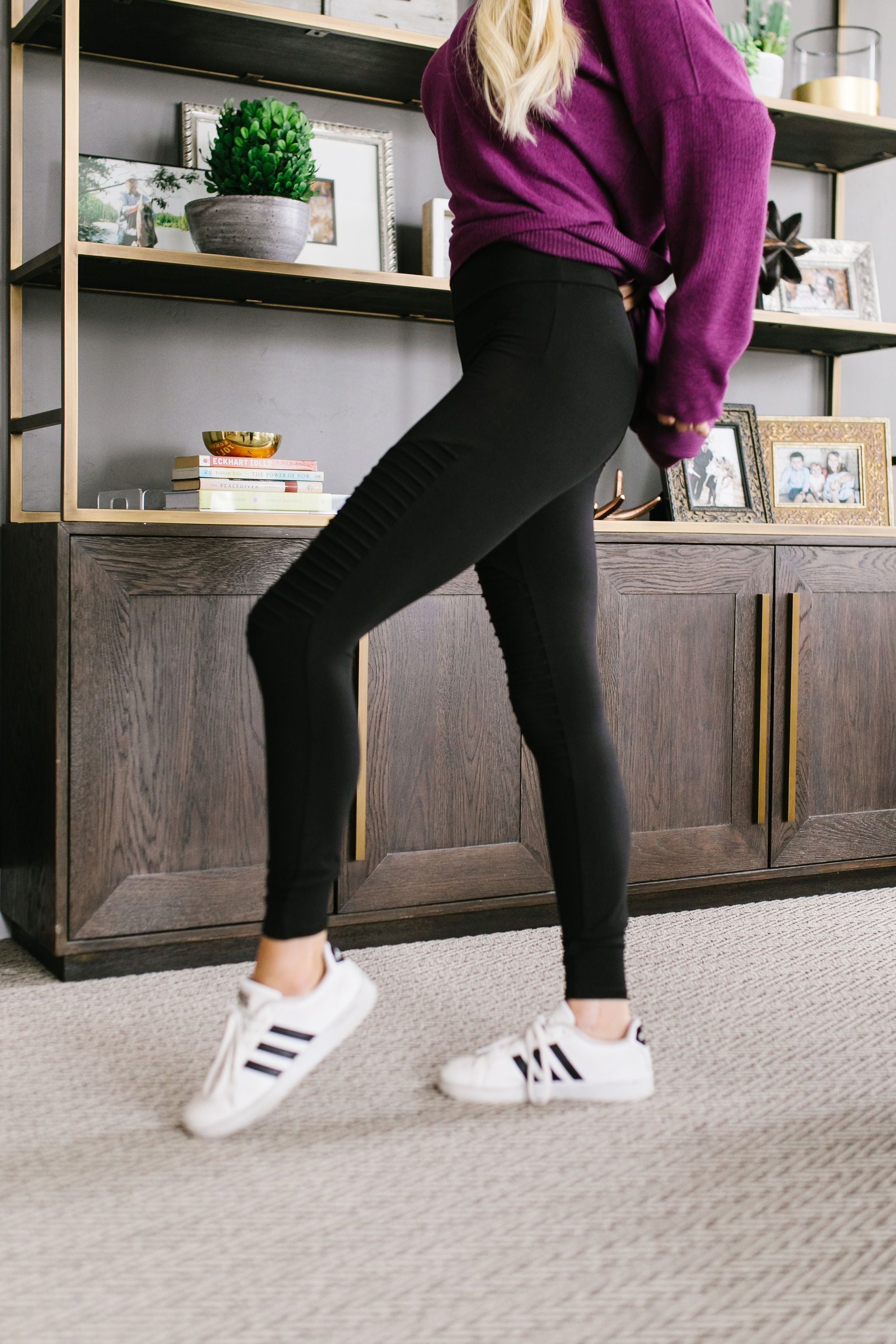 Soft As Butter Moto Leggings In Black