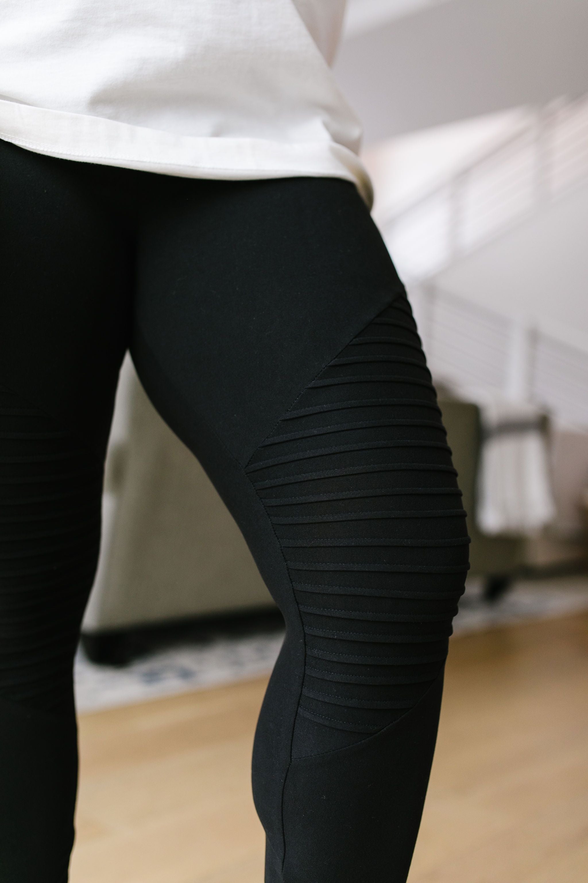 Soft As Butter Moto Leggings In Black