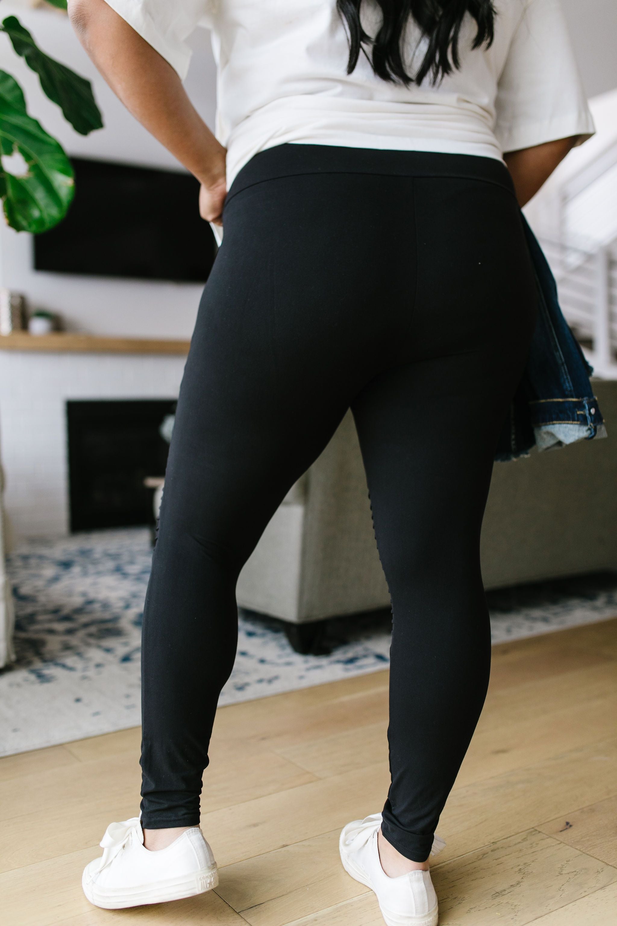 Soft As Butter Moto Leggings In Black