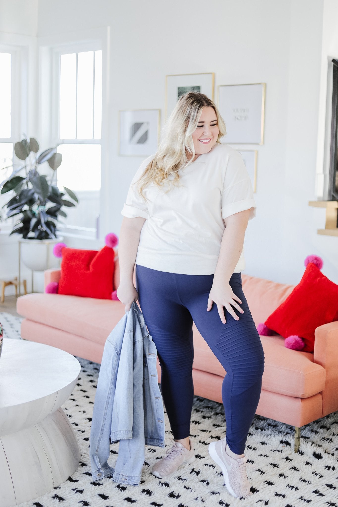 Soft As Butter Moto Leggings In Navy