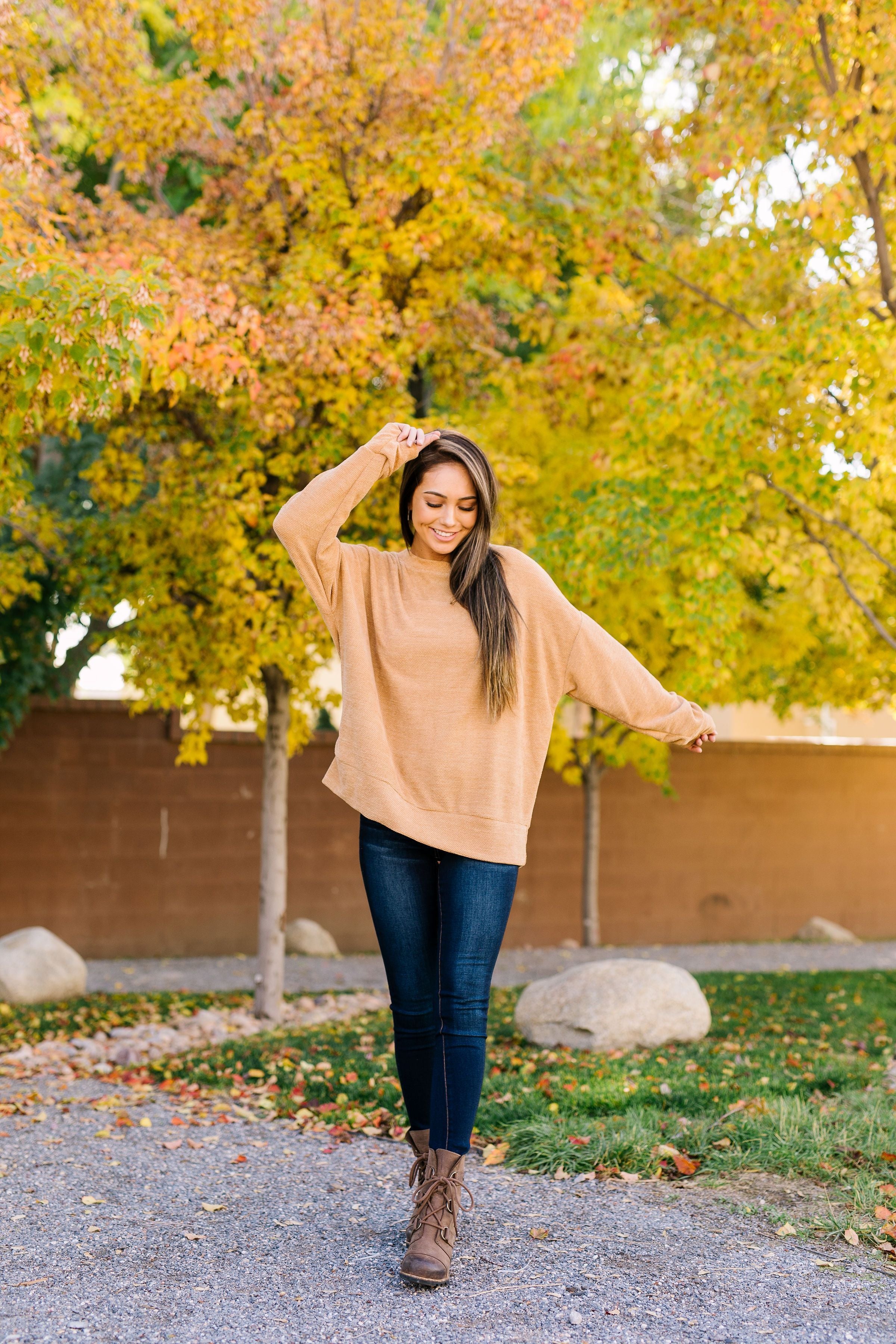 Soft Like Butter Chenille Top In Mustard - ALL SALES FINAL