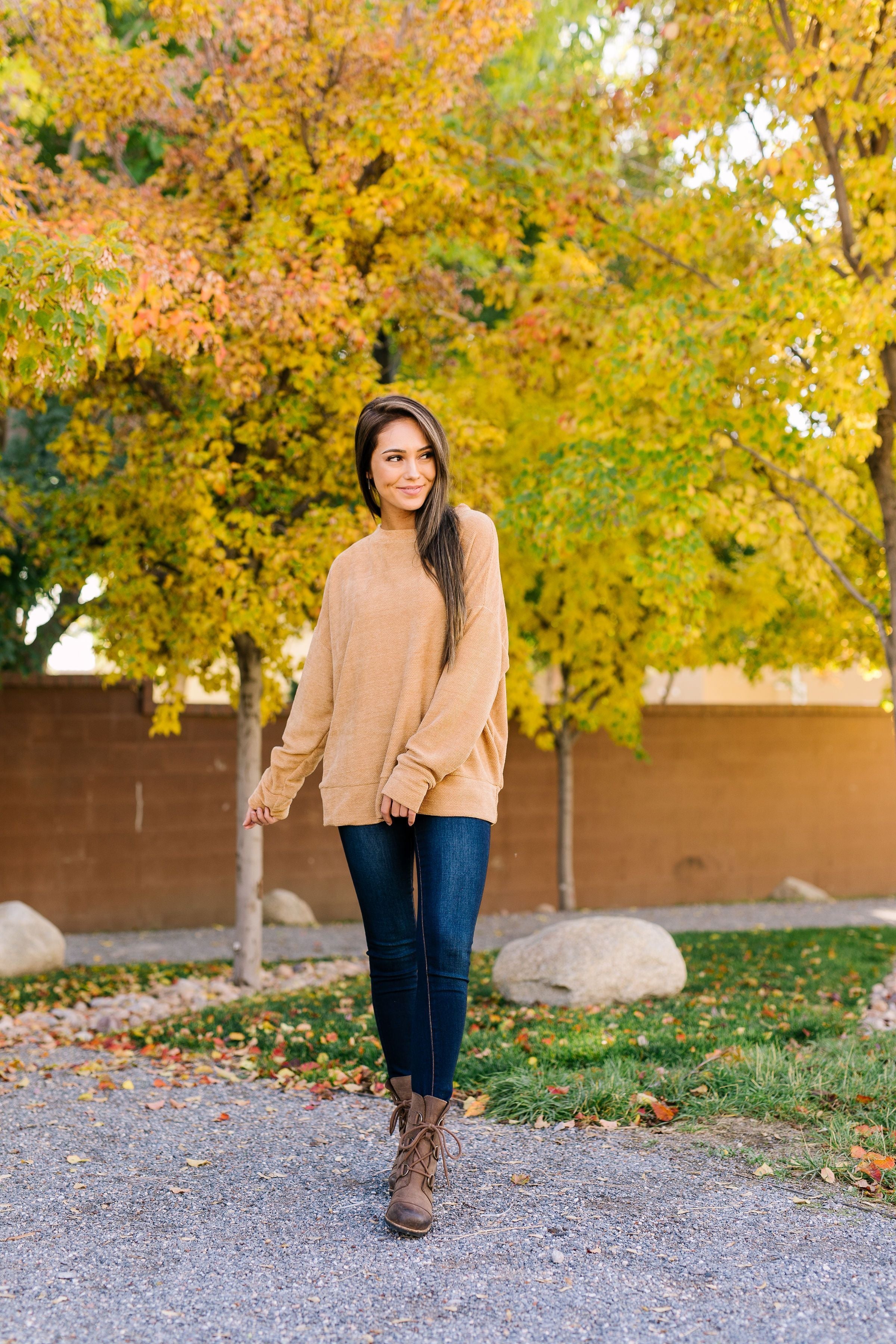 Soft Like Butter Chenille Top In Mustard - ALL SALES FINAL