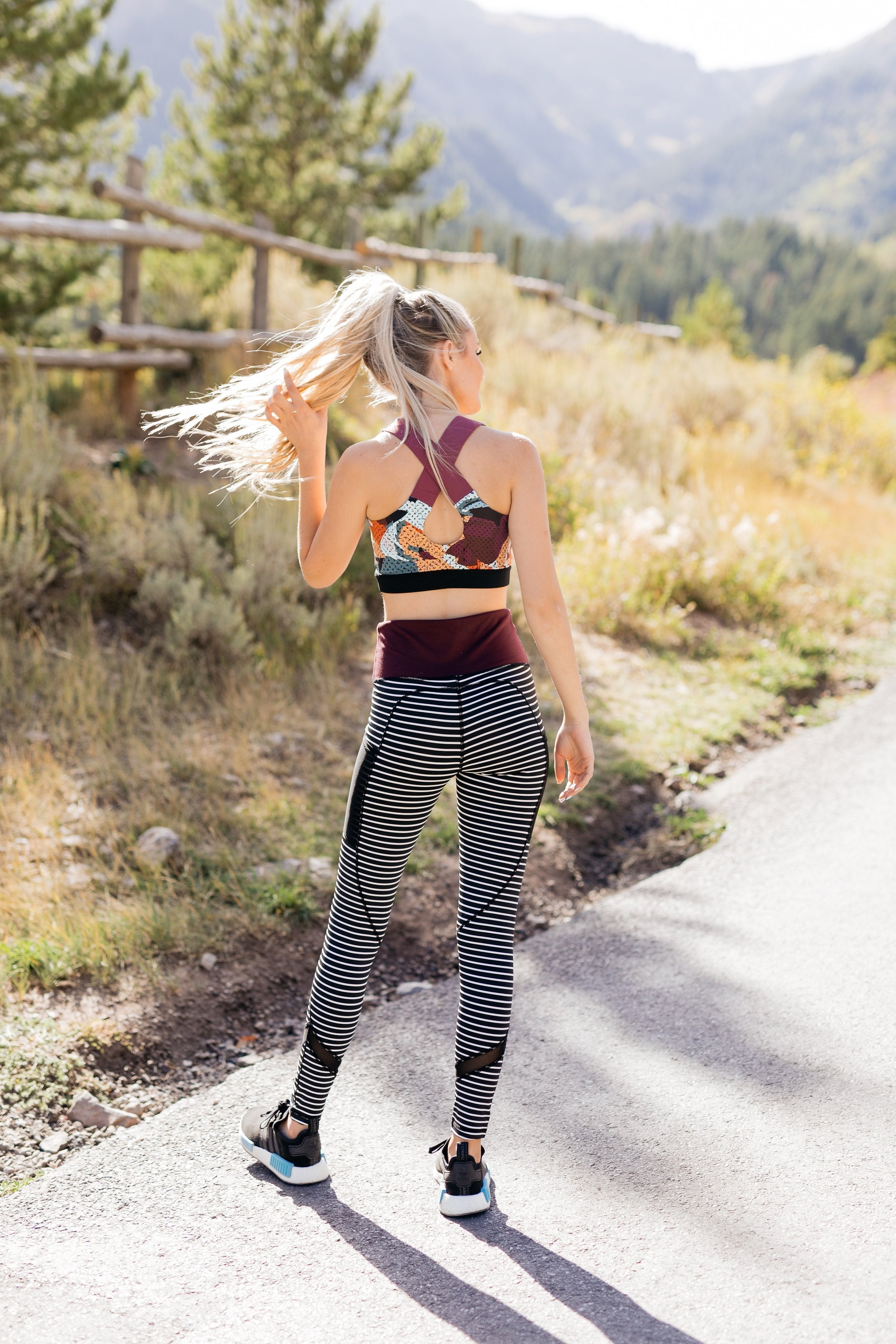 Sprint To The Finish Striped Leggings