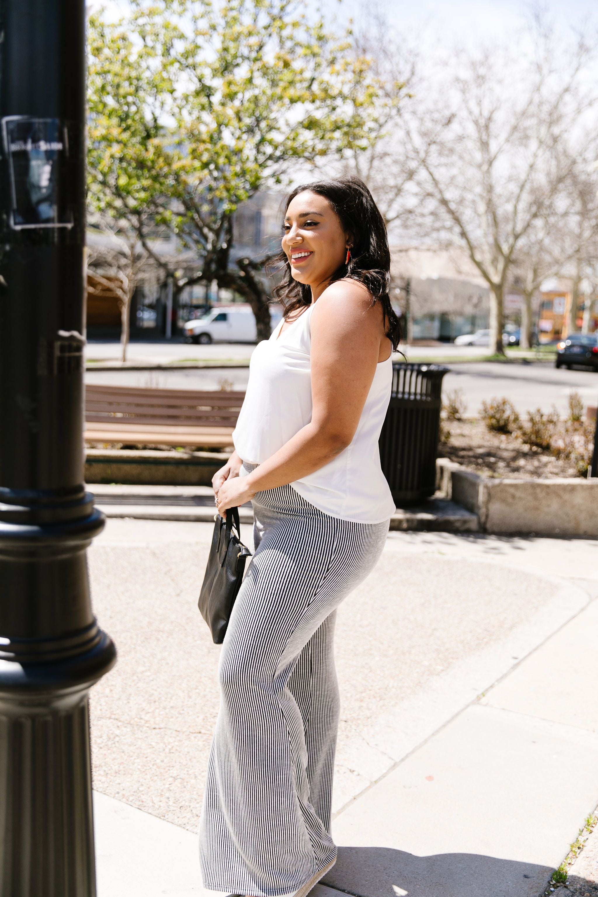 Striped Knit Bell Bottoms