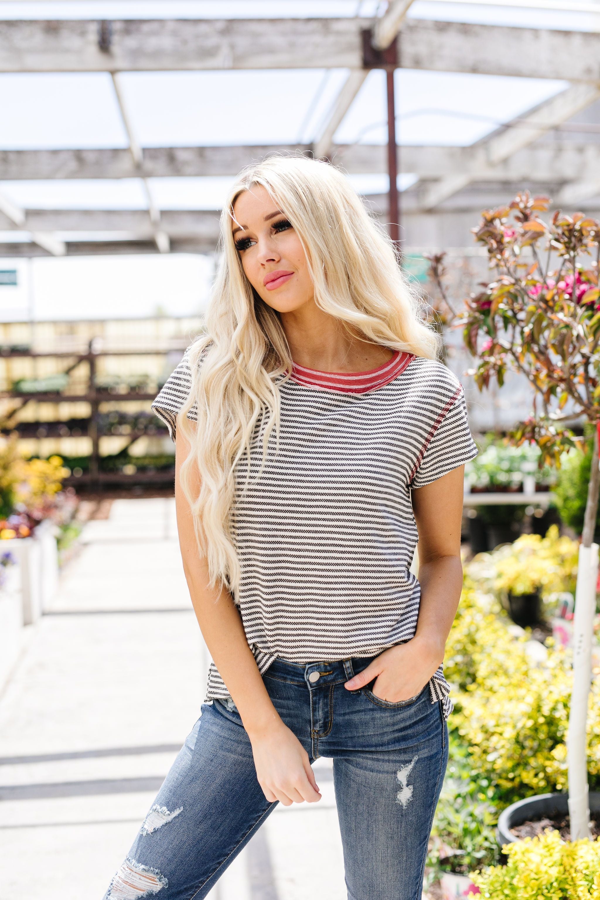 Striped Ringer Tee