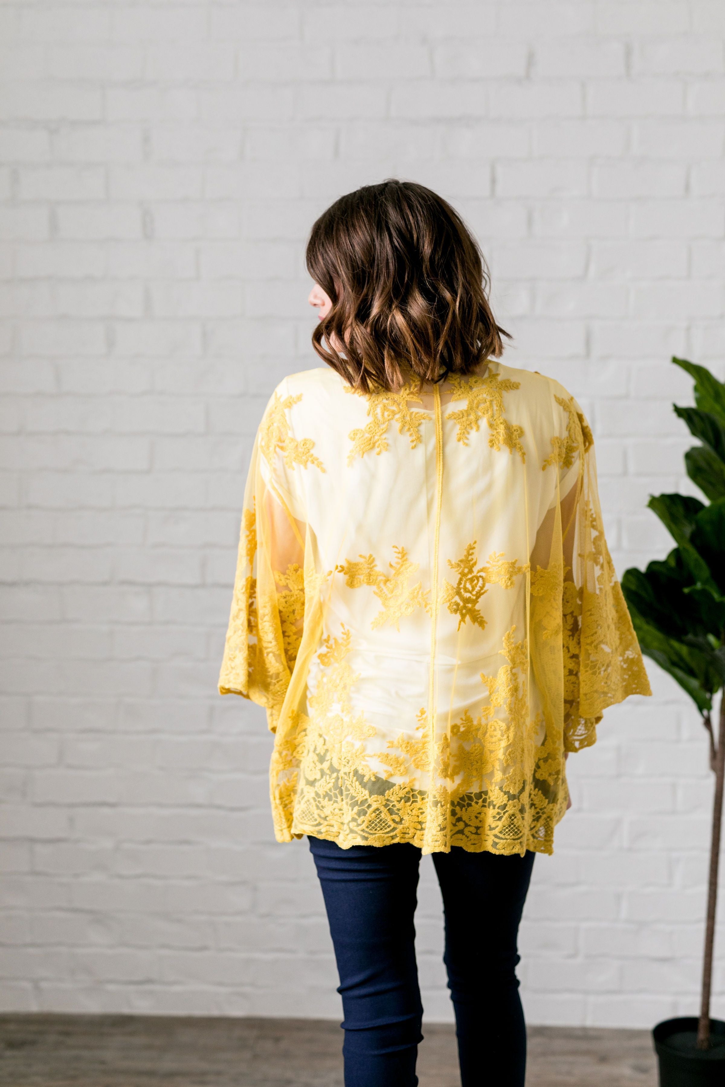 Sweet As Honey Lace Kimono - ALL SALES FINAL