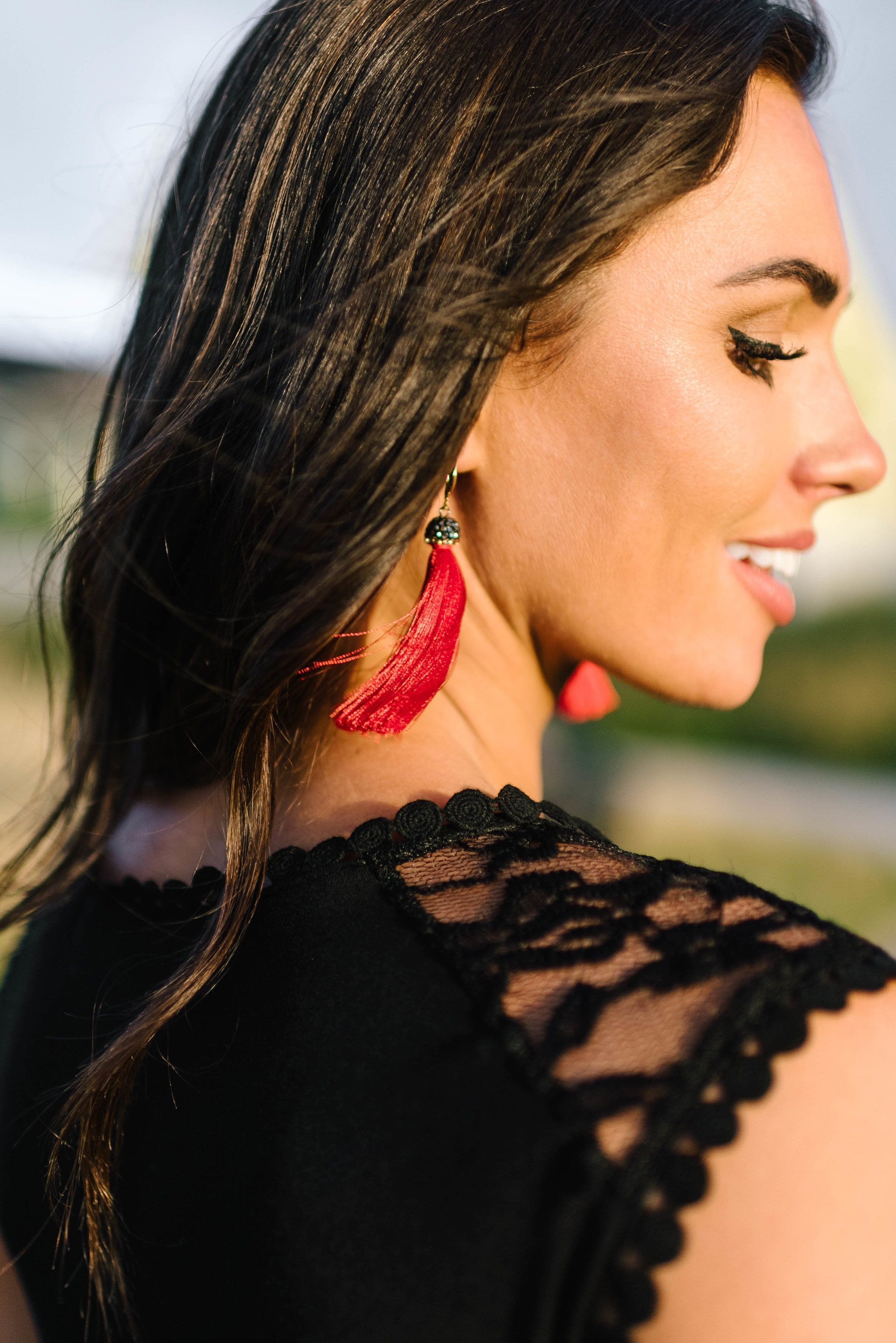 Tassels + Gold In Red