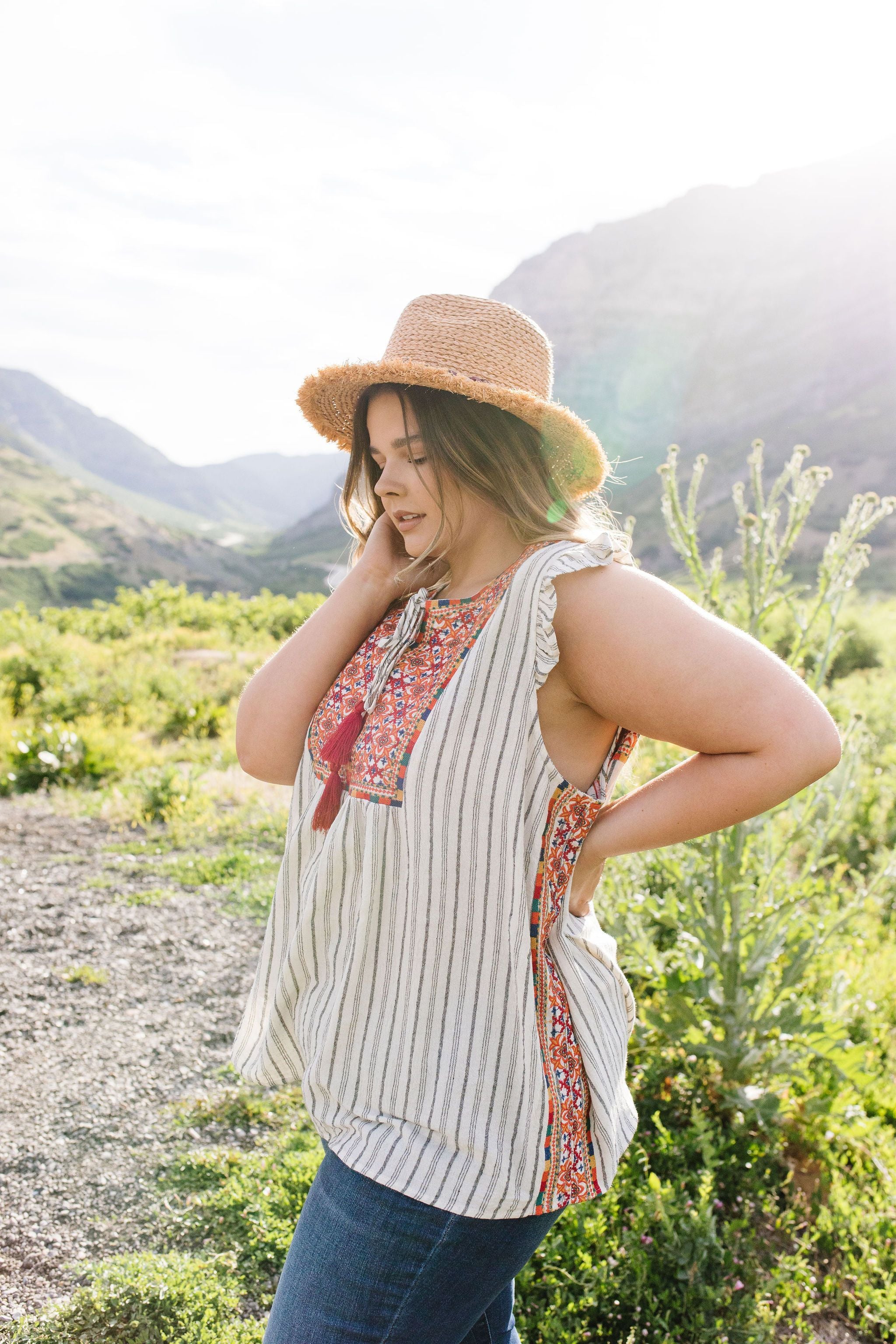 Tassels Rule Embroidered Top