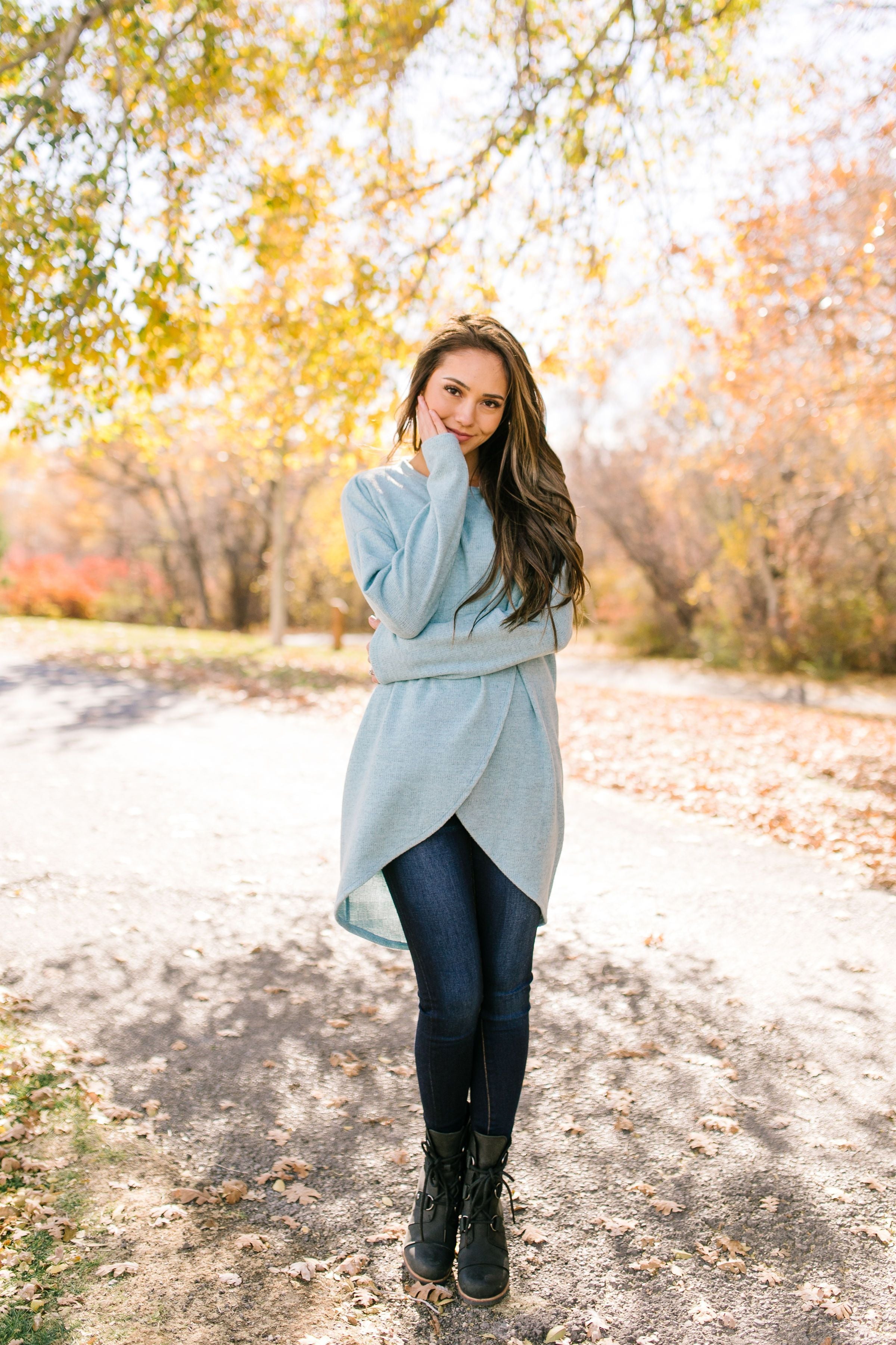 Terrific Tulip Hem Top In Seafoam