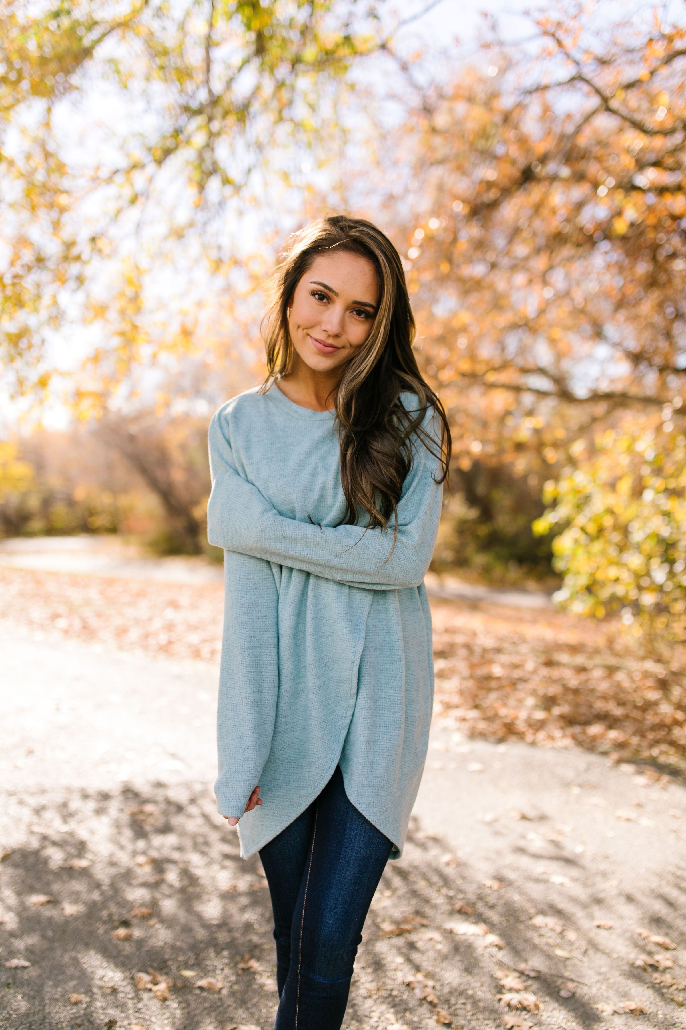 Terrific Tulip Hem Top In Seafoam