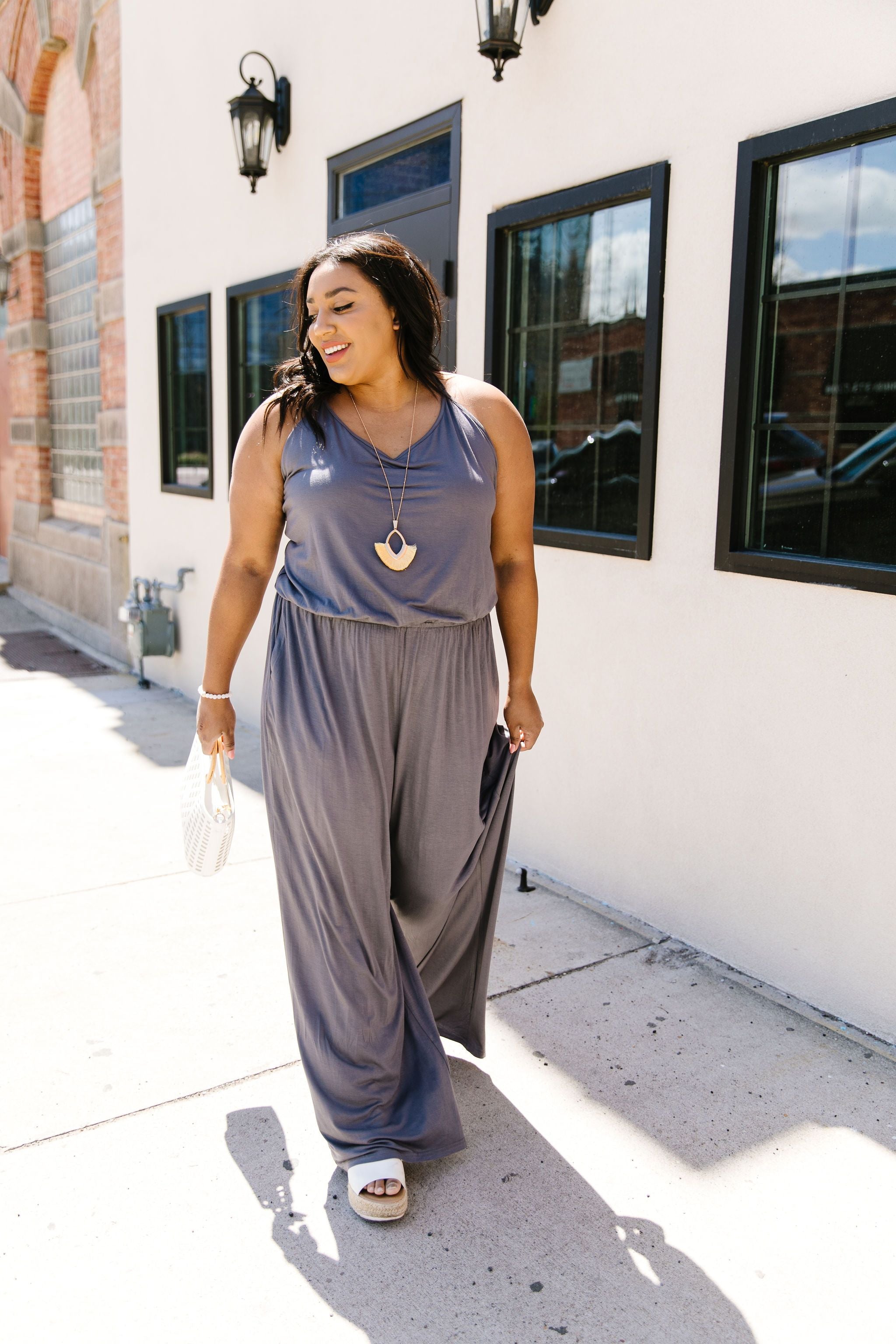 The Every Girl Jumpsuit In Charcoal