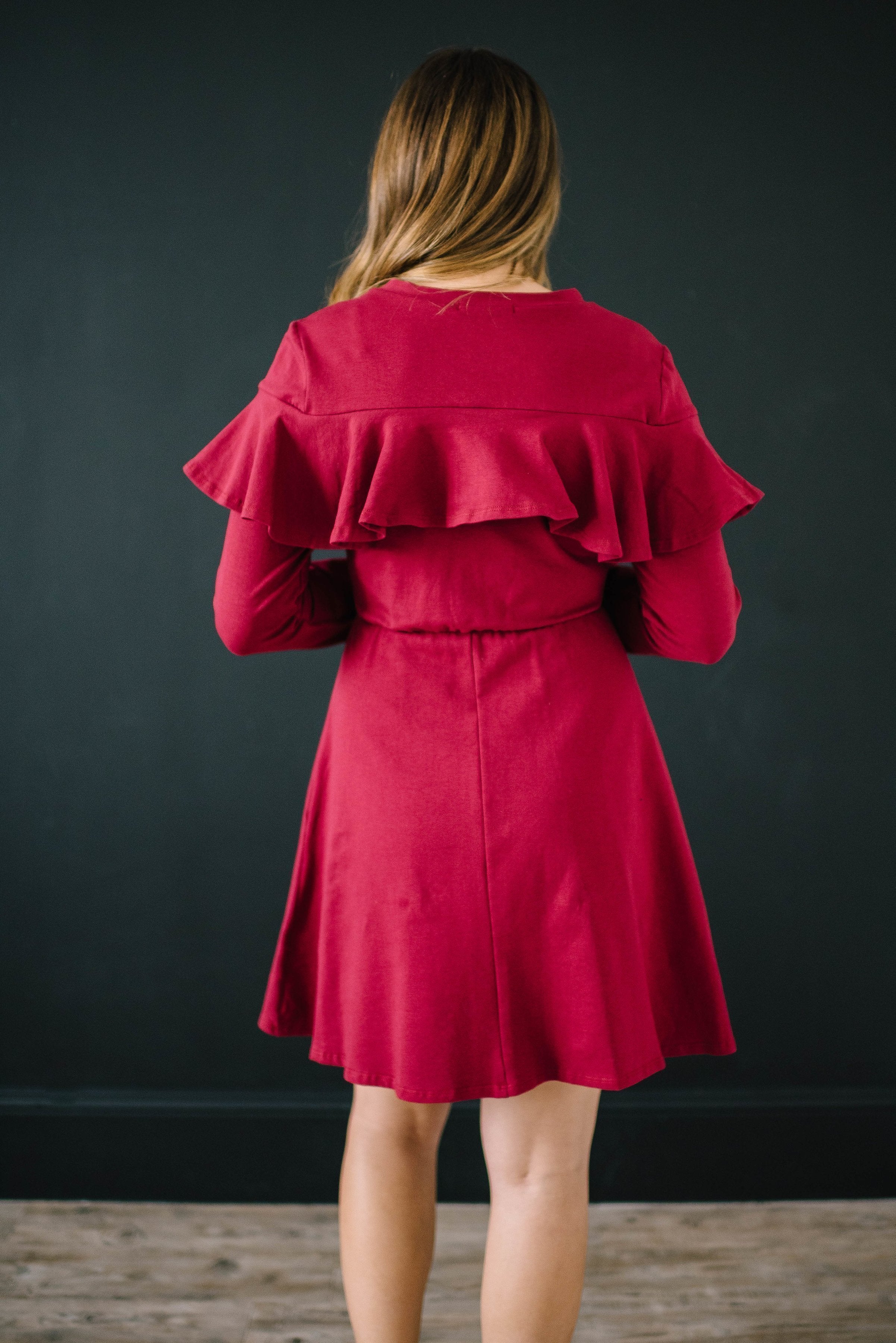 The Liz Knit Dress in Burgundy