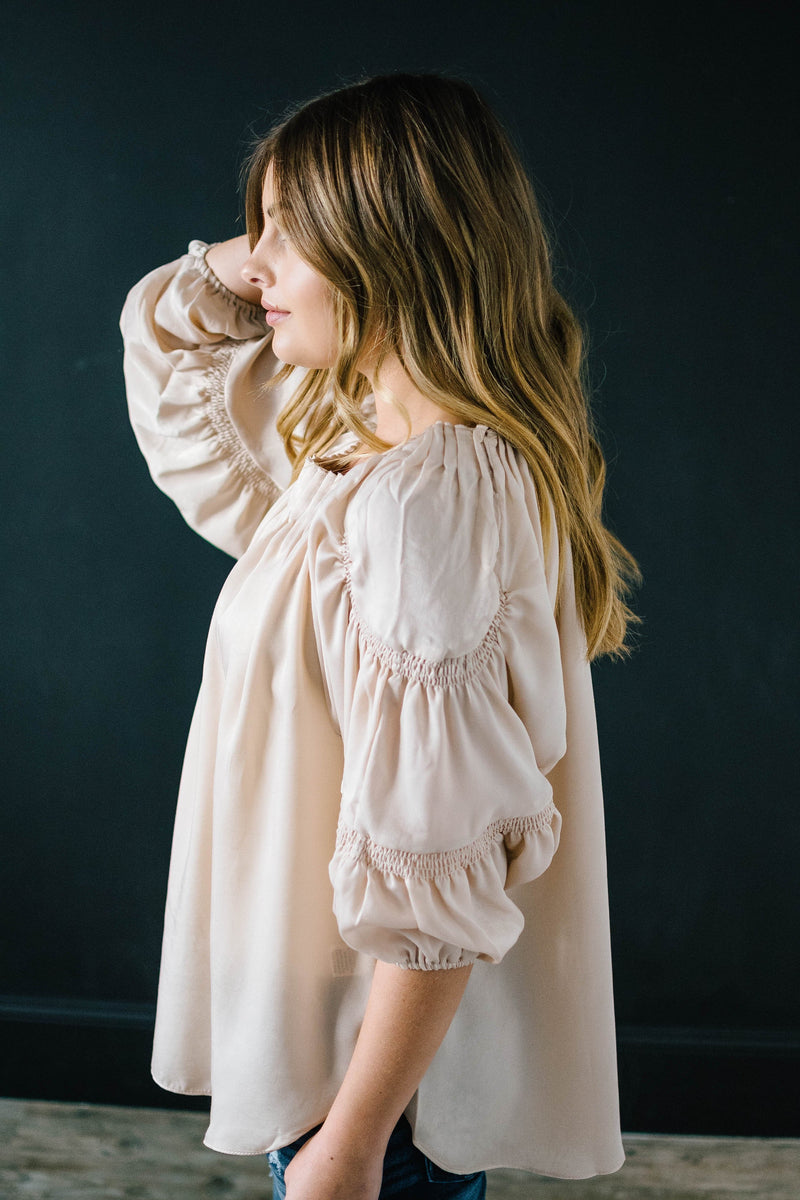 The Middleton Blouse in Cream