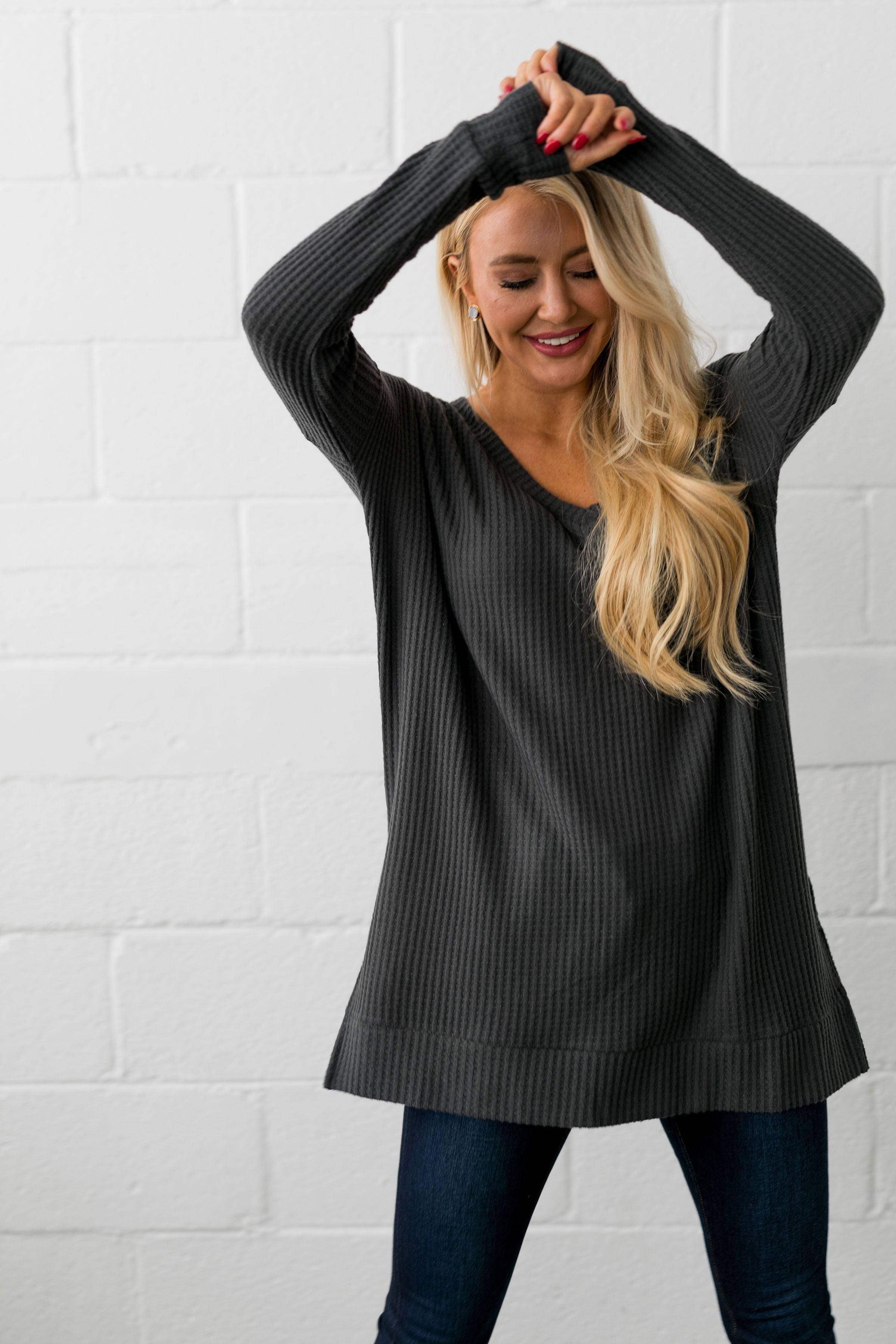 Thermal Tunic In Ash Gray