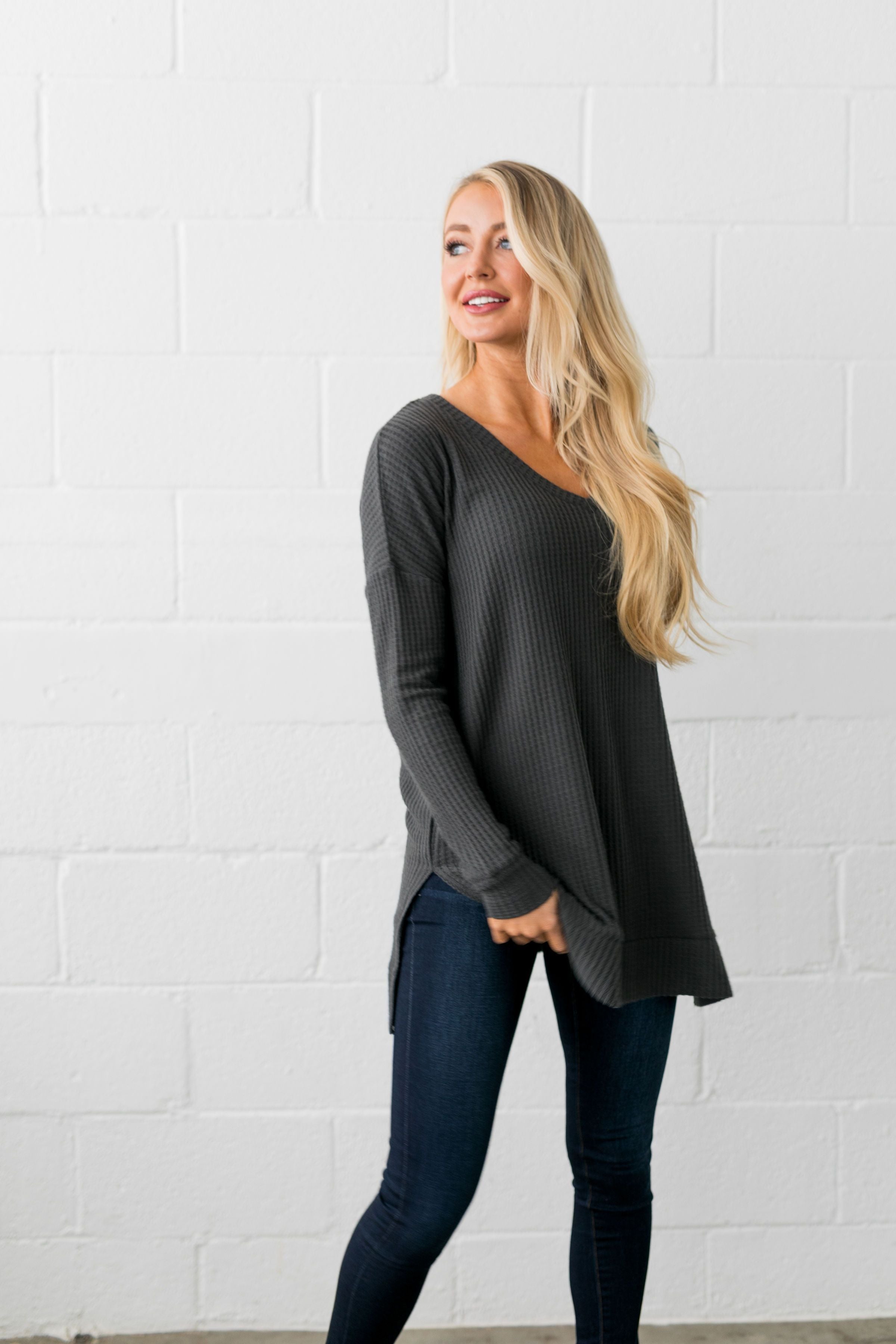 Thermal Tunic In Ash Gray