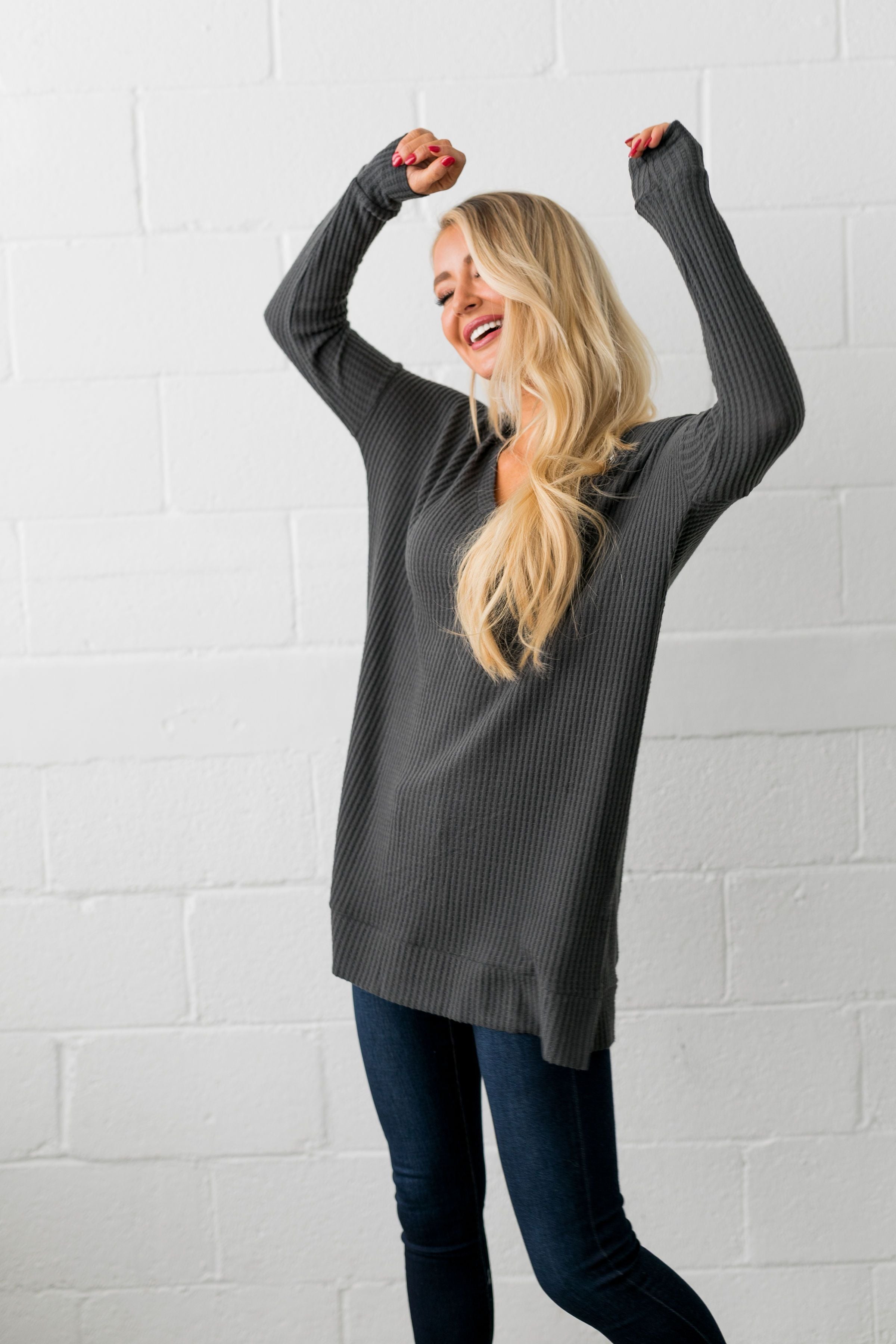 Thermal Tunic In Ash Gray