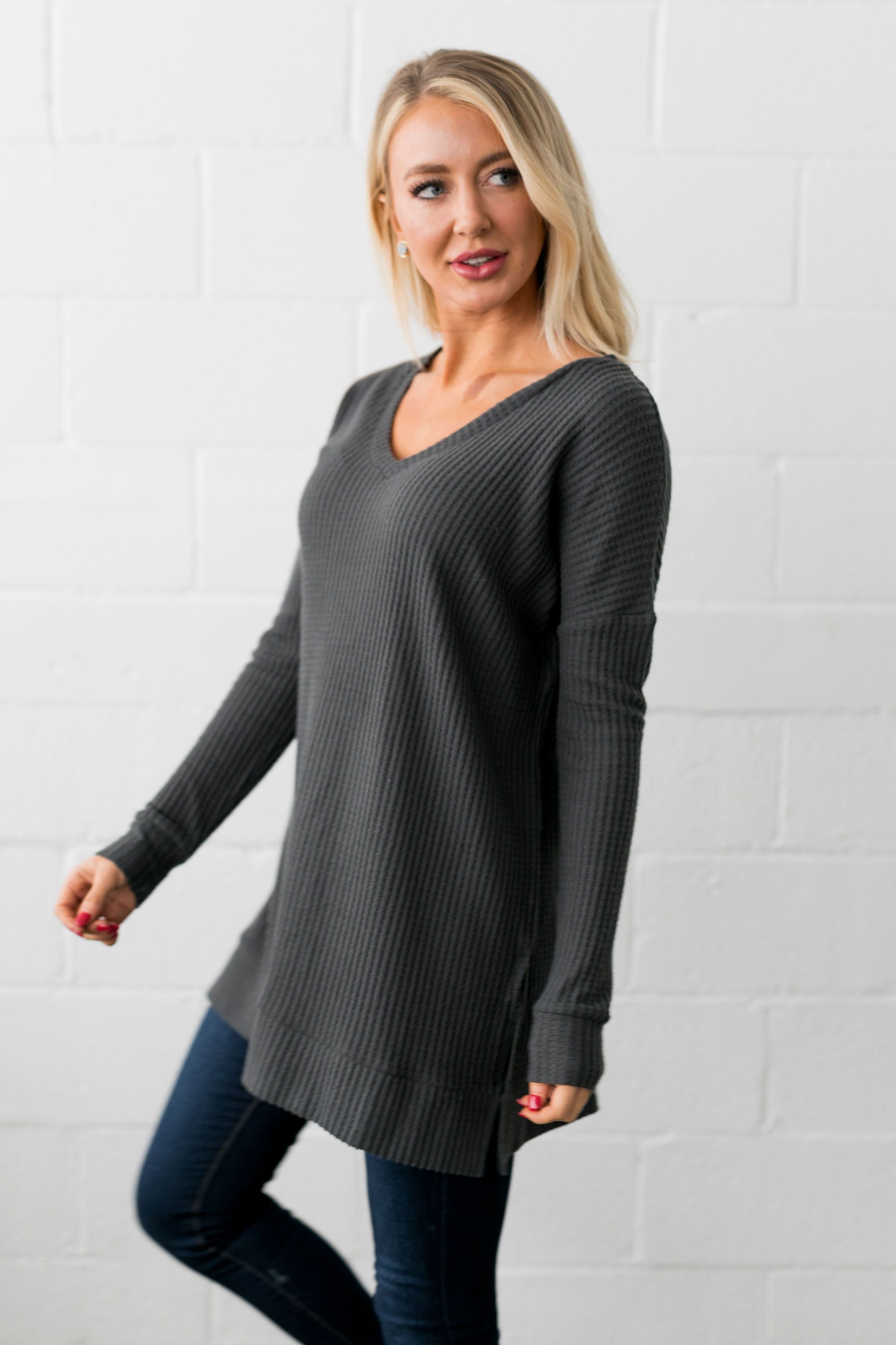 Thermal Tunic In Ash Gray