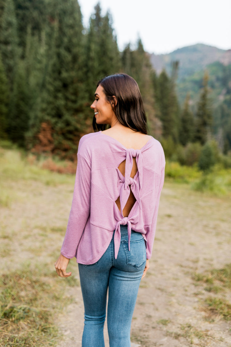 Tie Back Top In Lavender