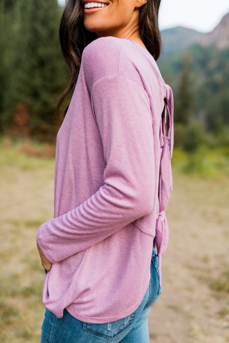 Tie Back Top In Lavender