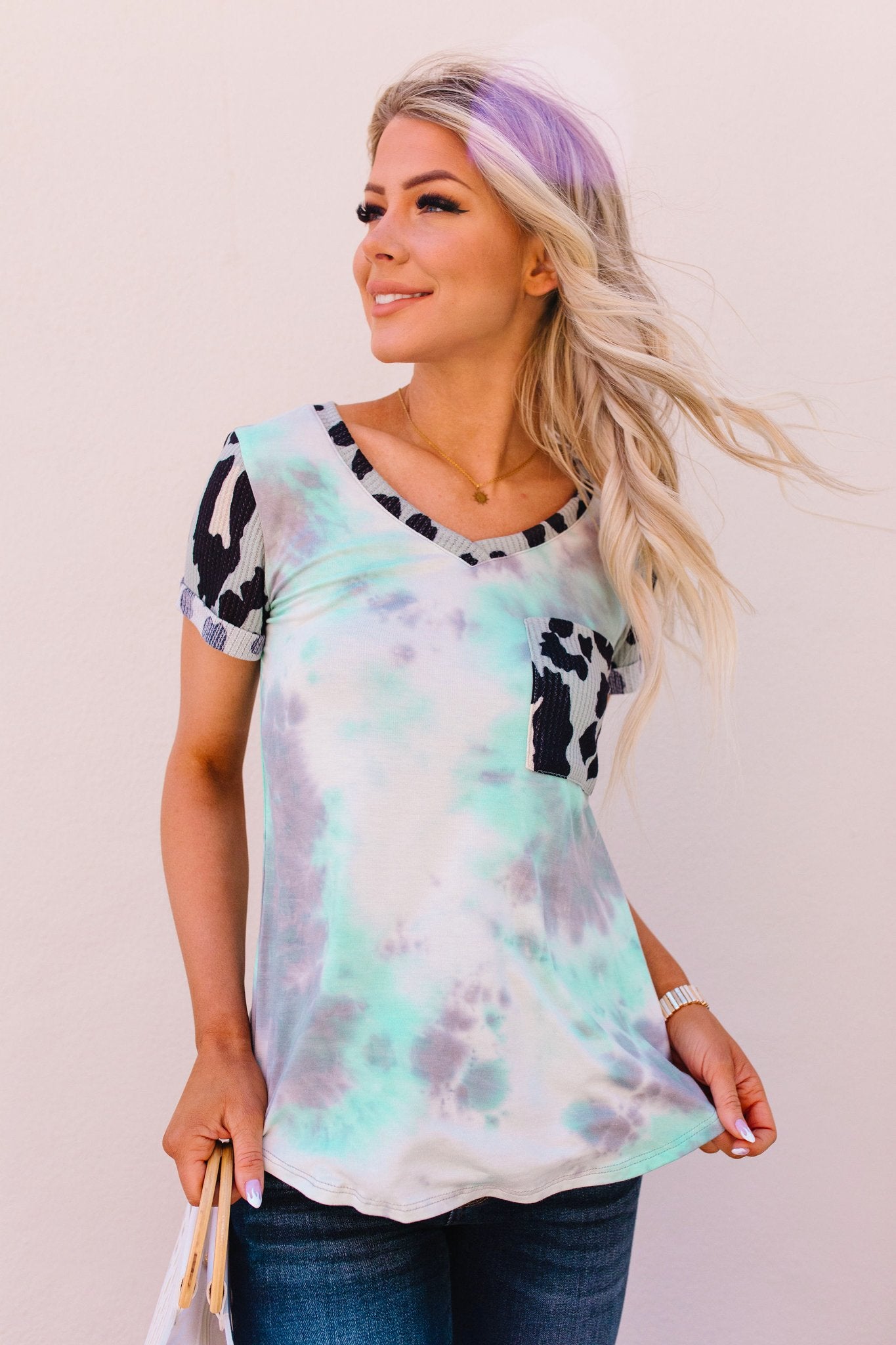 Tie Dye Animal Top