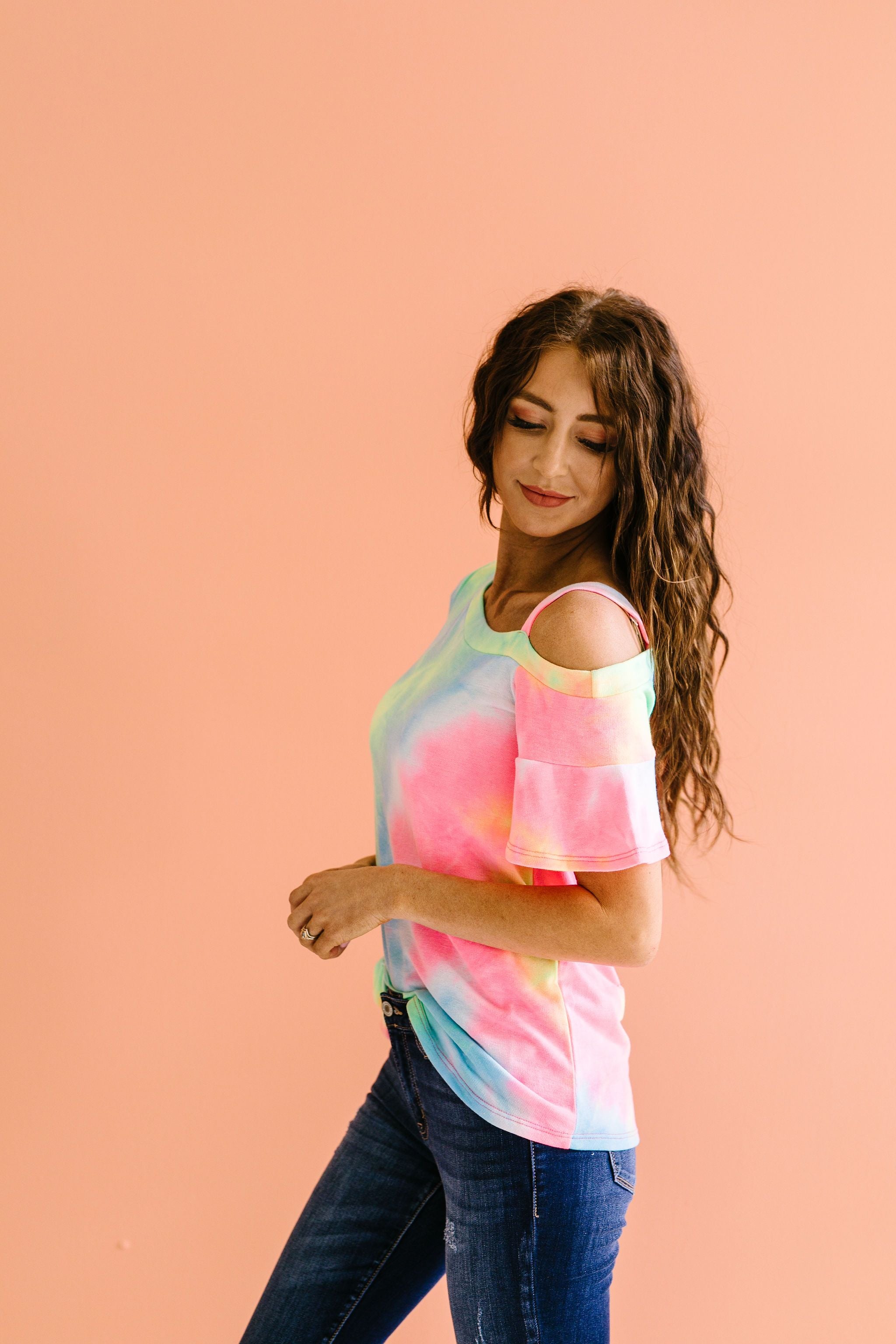 Tie Dyed Rainbow Top