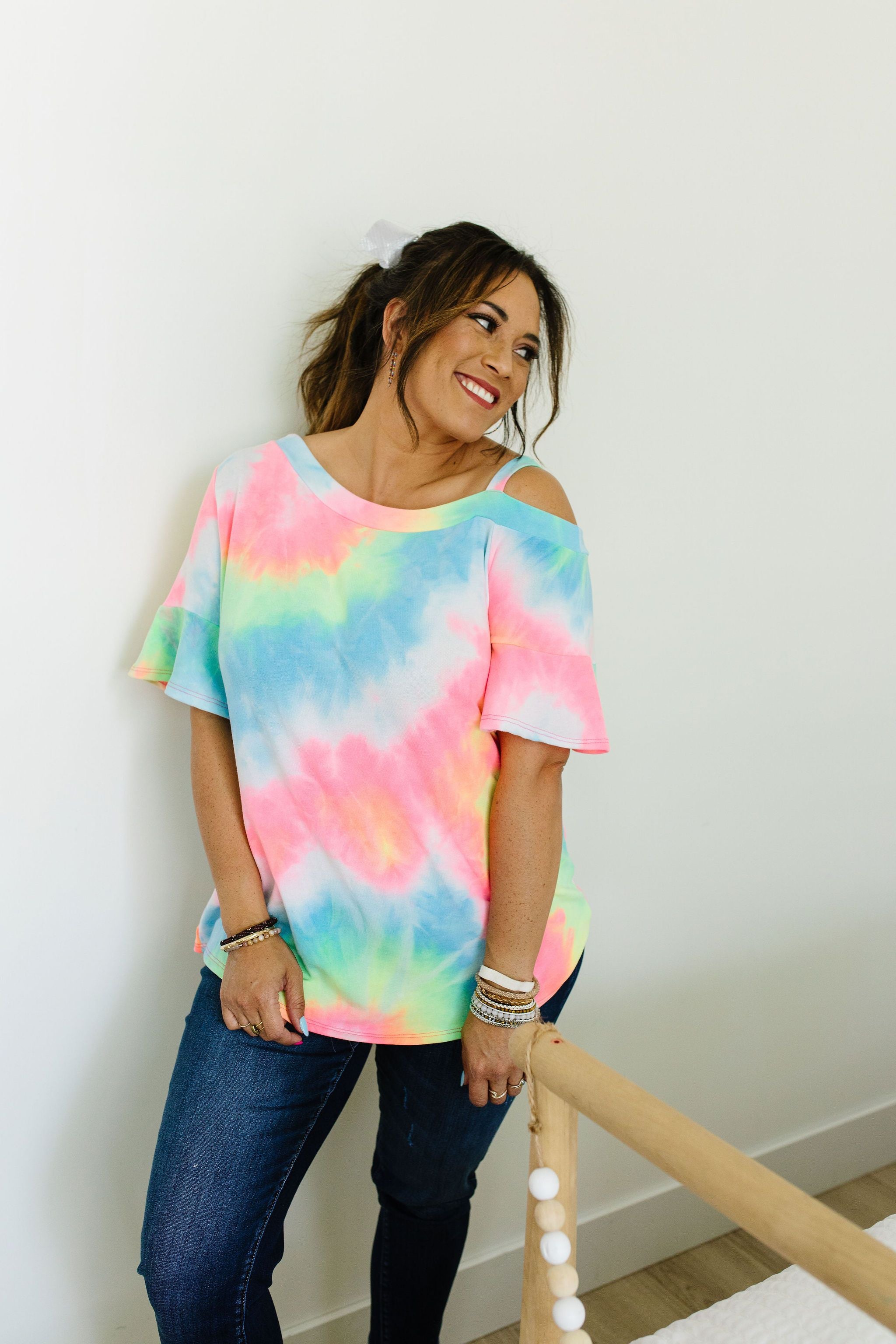 Tie Dyed Rainbow Top