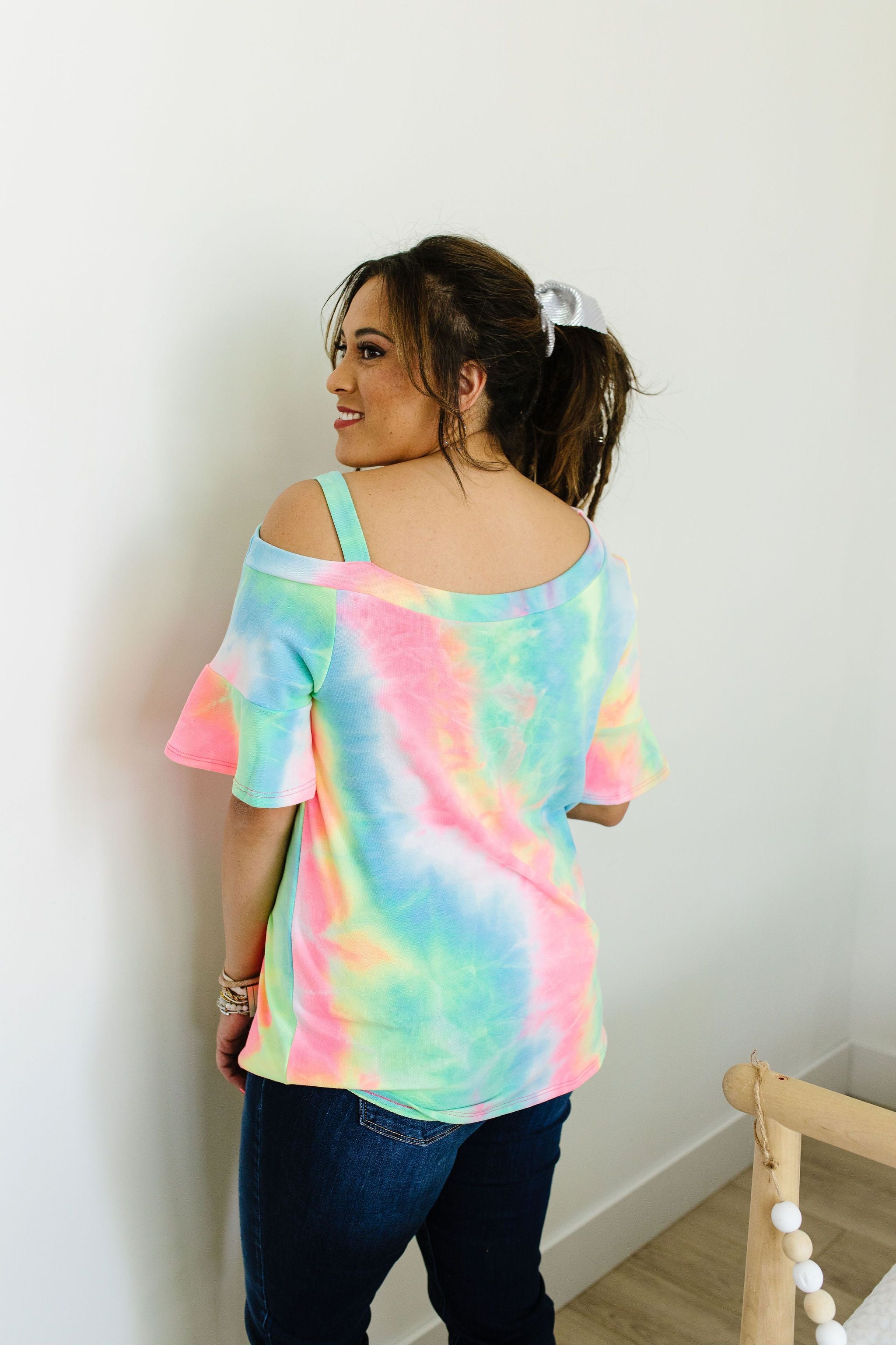 Tie Dyed Rainbow Top