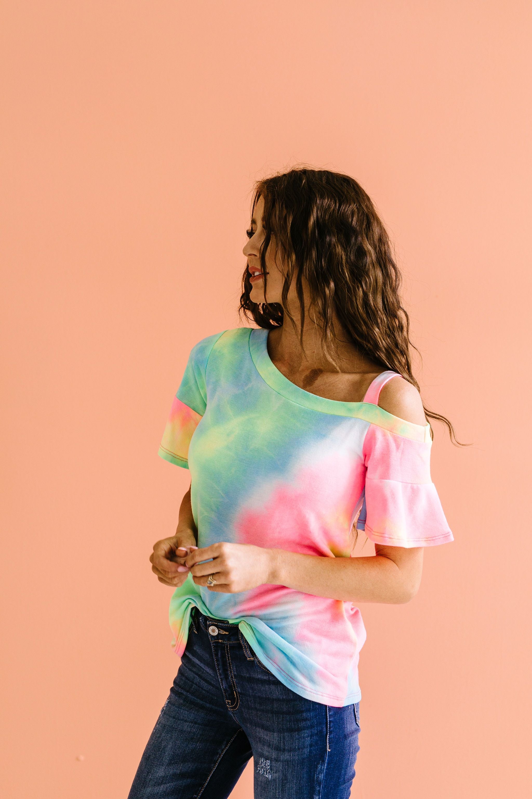 Tie Dyed Rainbow Top