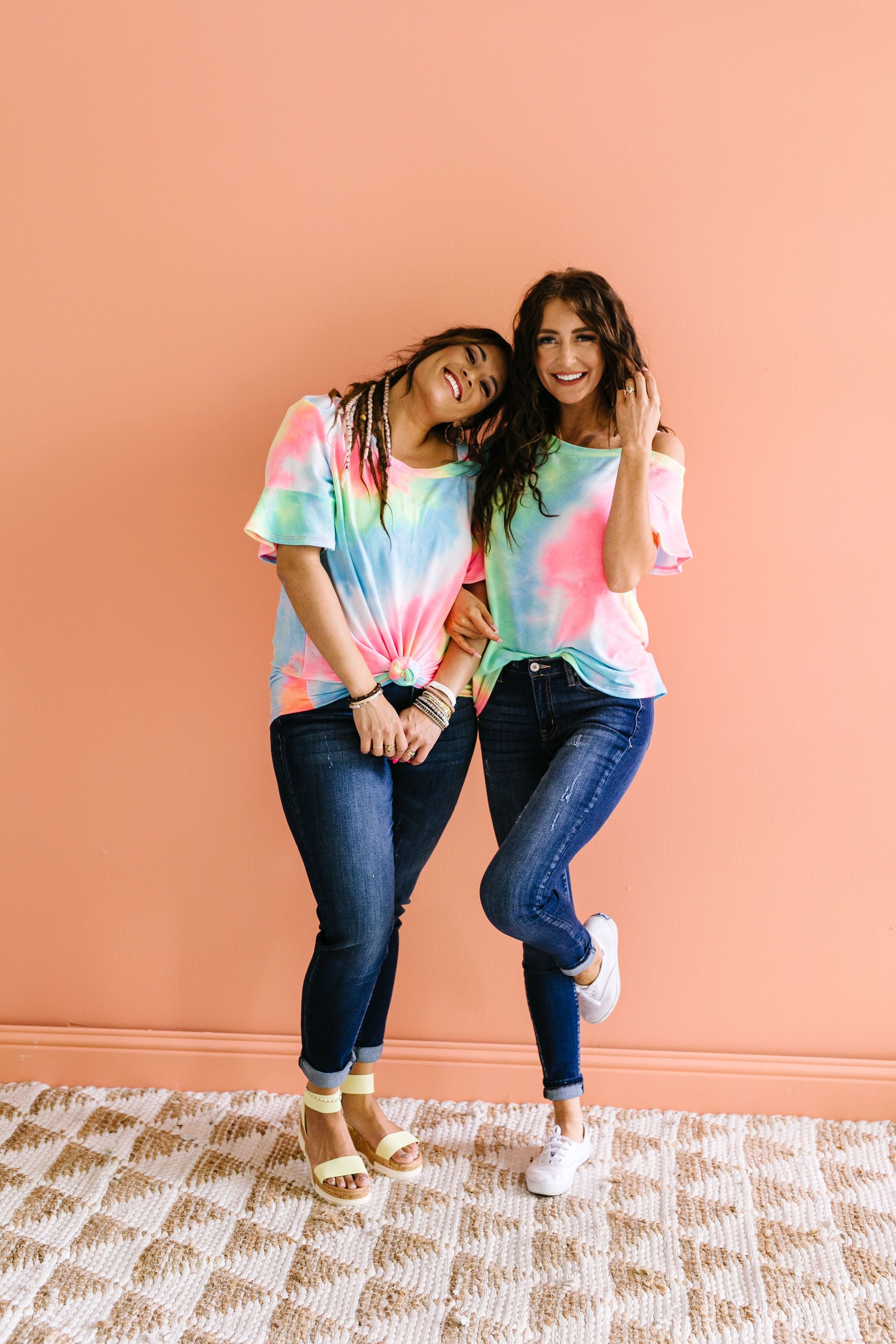 Tie Dyed Rainbow Top