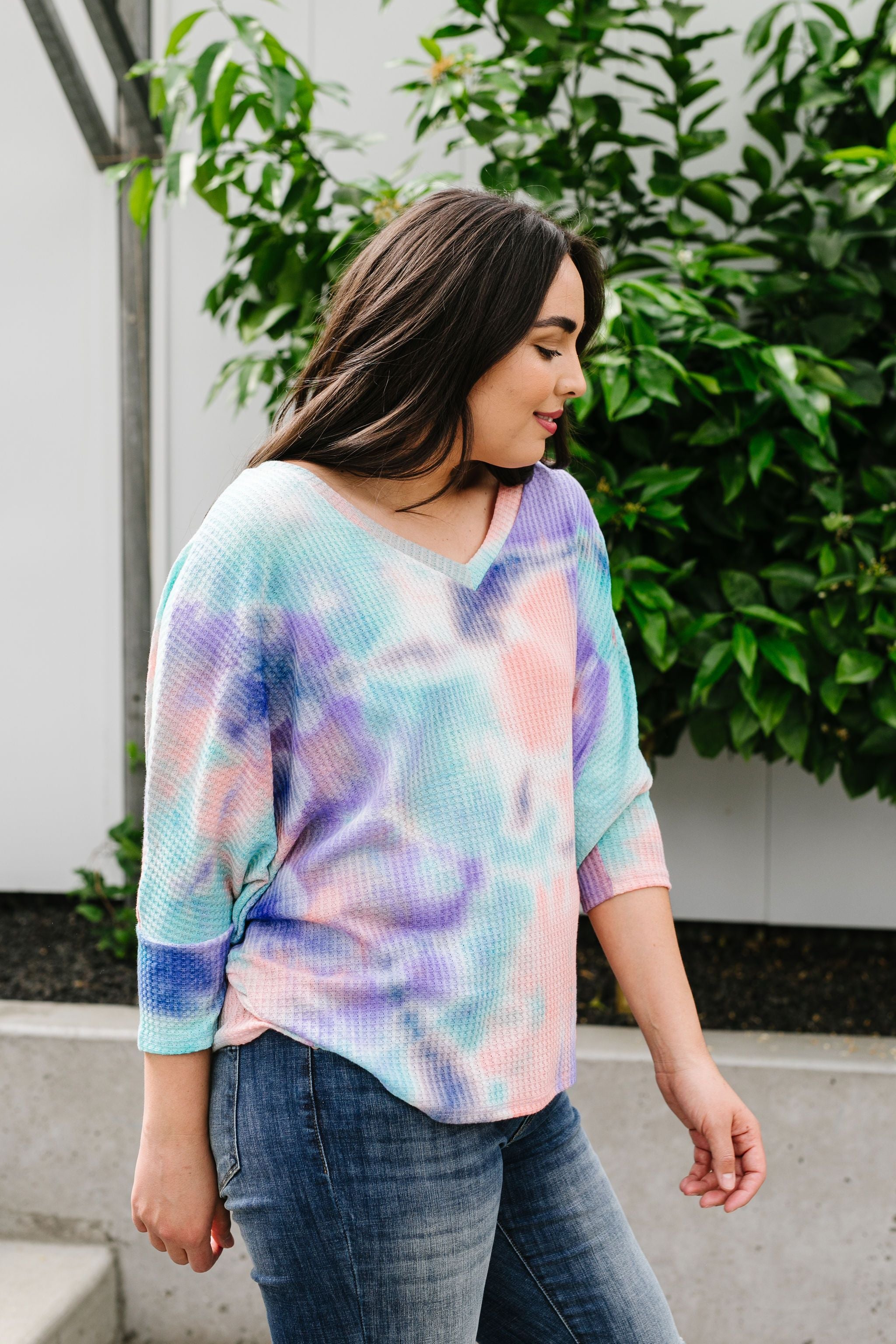 Tie Dyed Waffles Top