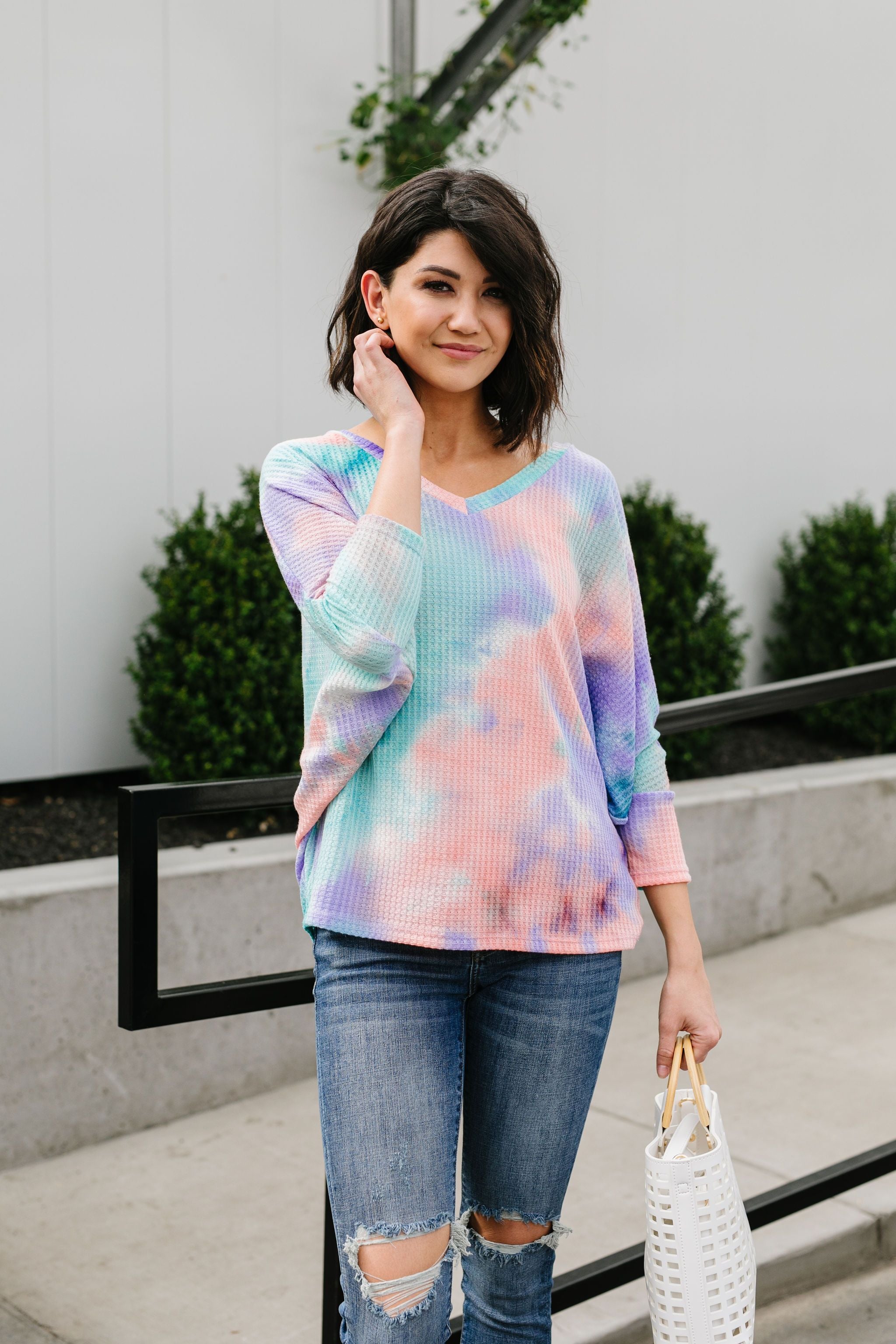 Tie Dyed Waffles Top