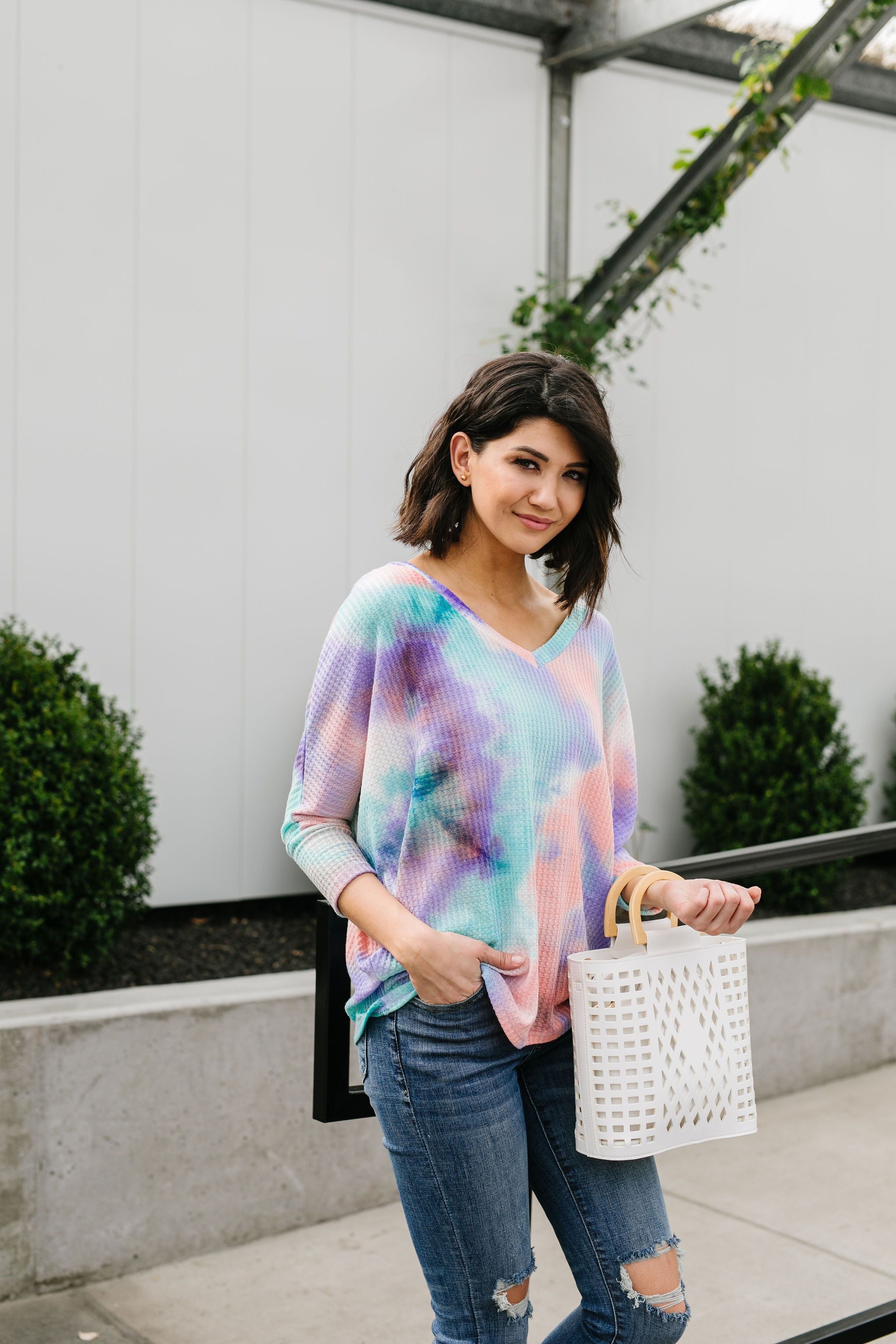 Tie Dyed Waffles Top