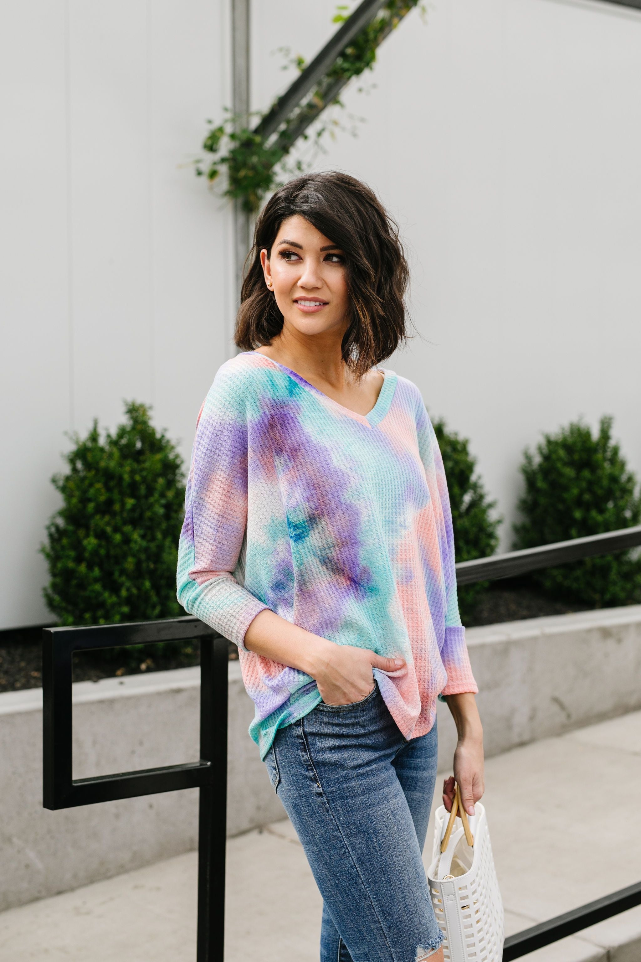 Tie Dyed Waffles Top