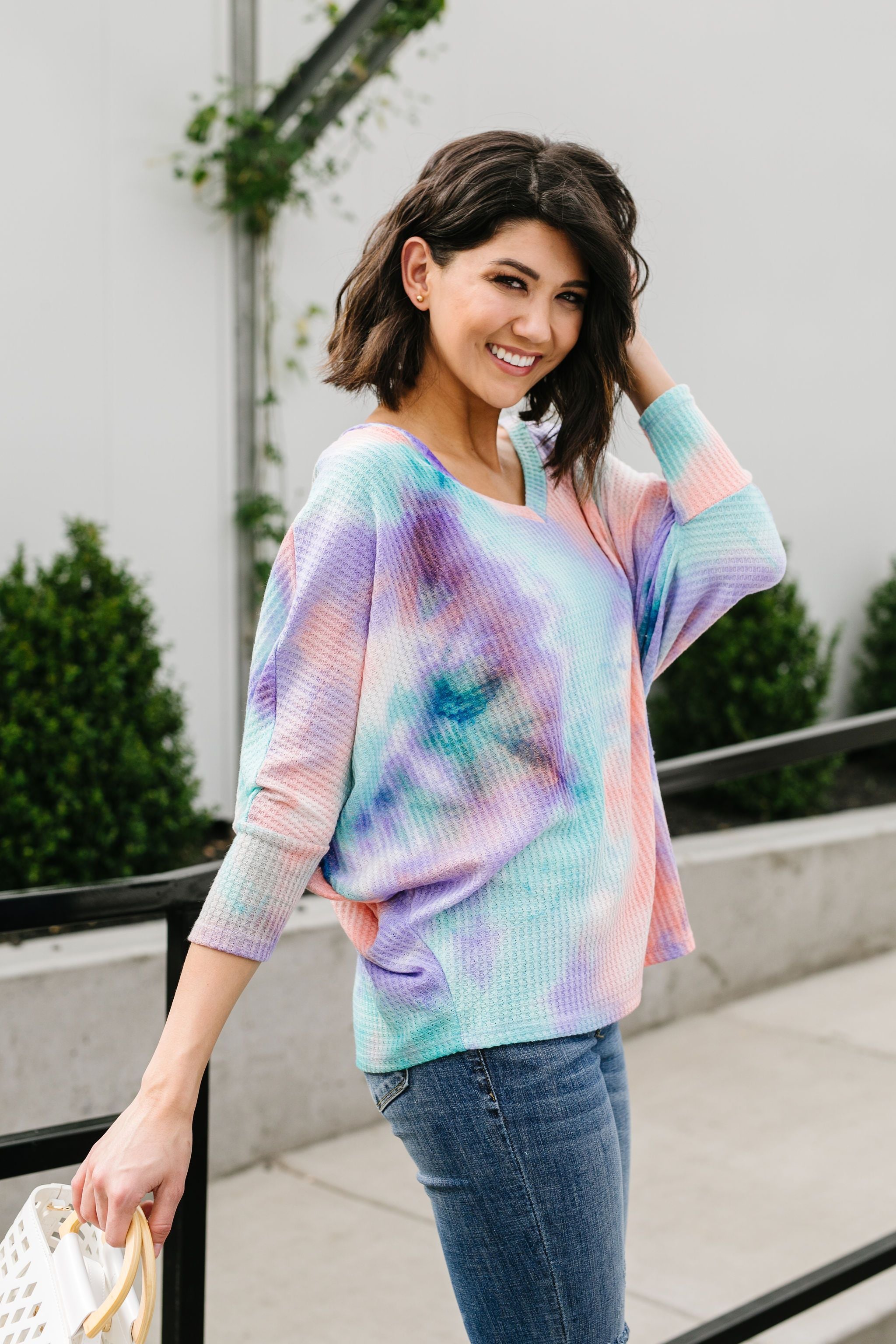 Tie Dyed Waffles Top