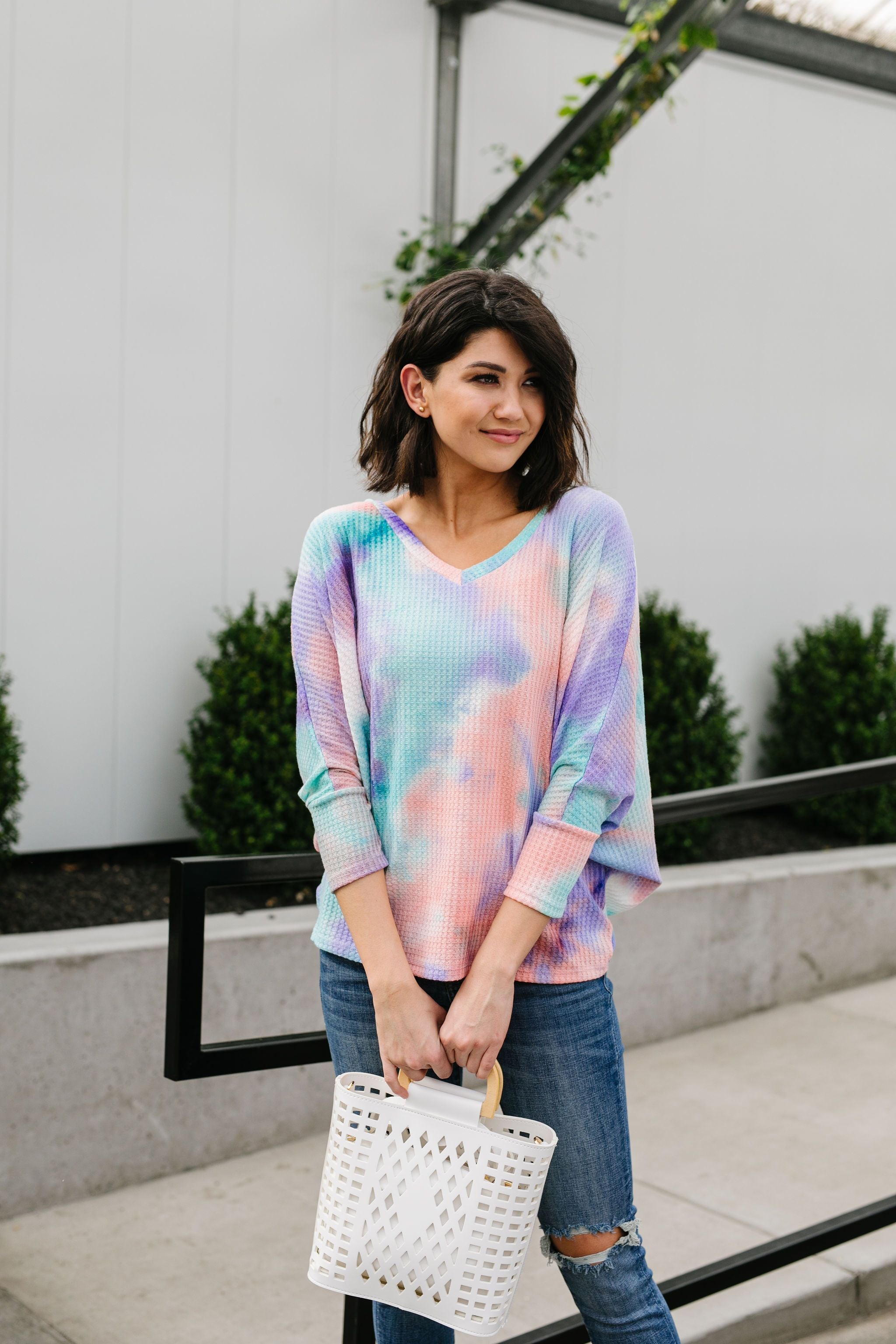 Tie Dyed Waffles Top