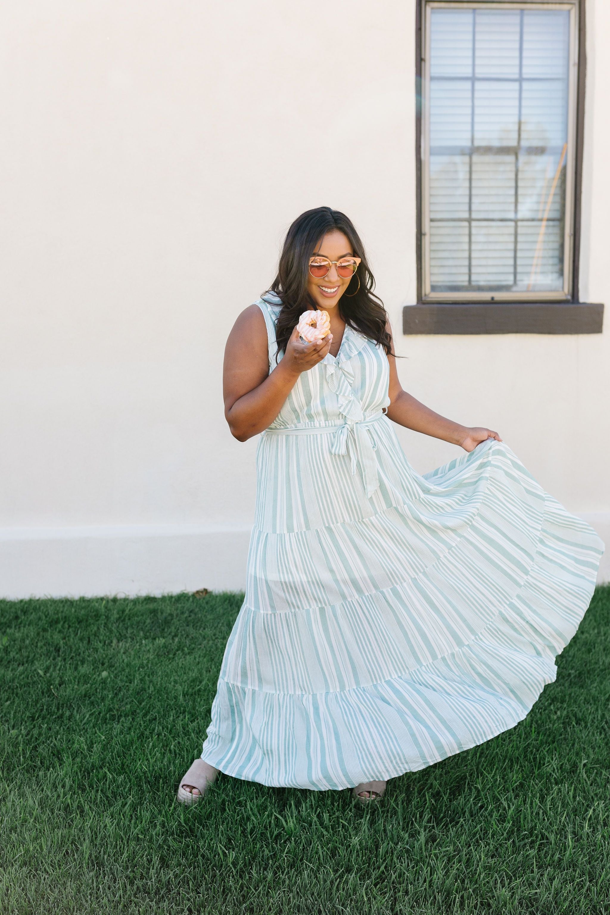 Tiers Of Joy Striped Maxi Dress