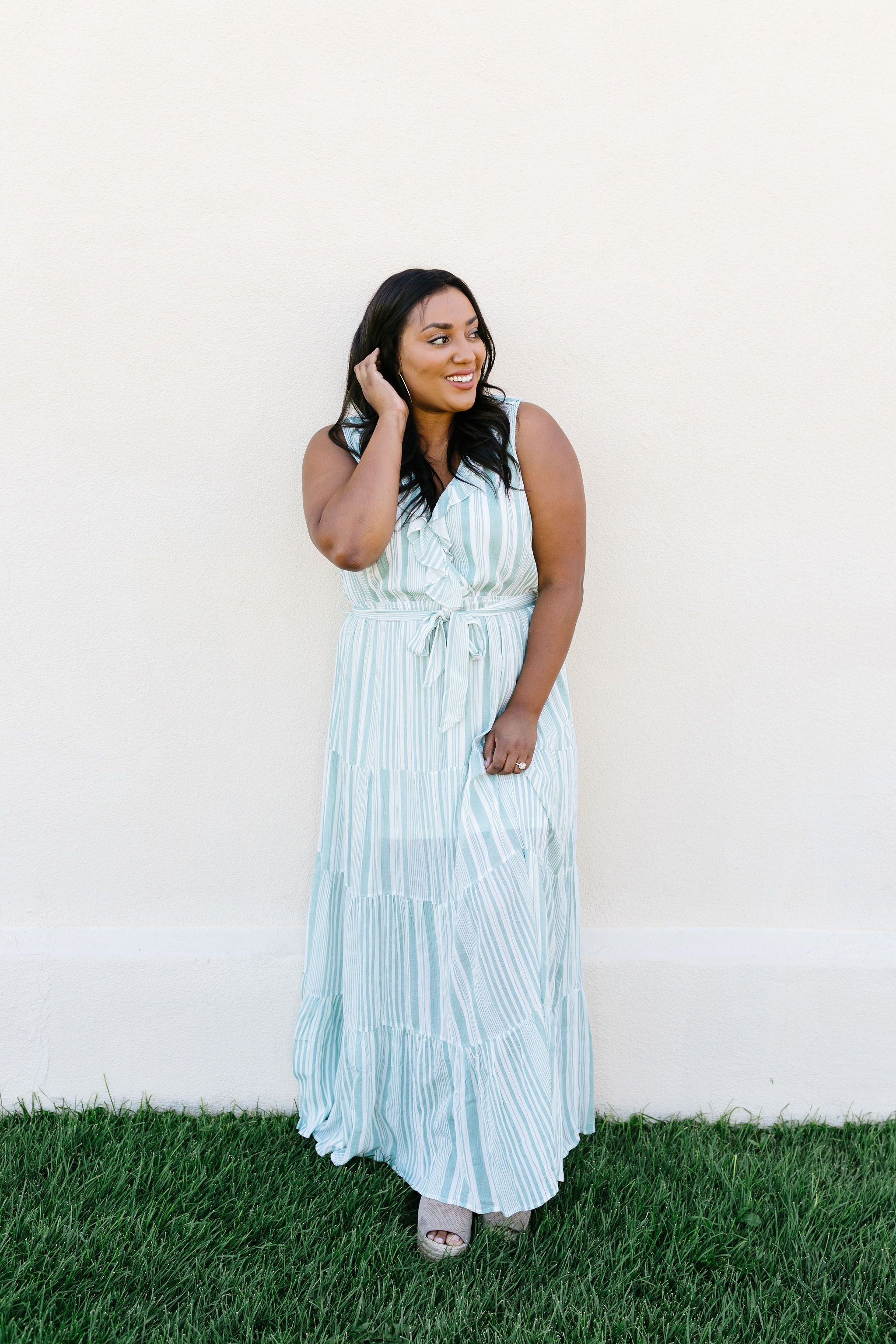 Tiers Of Joy Striped Maxi Dress