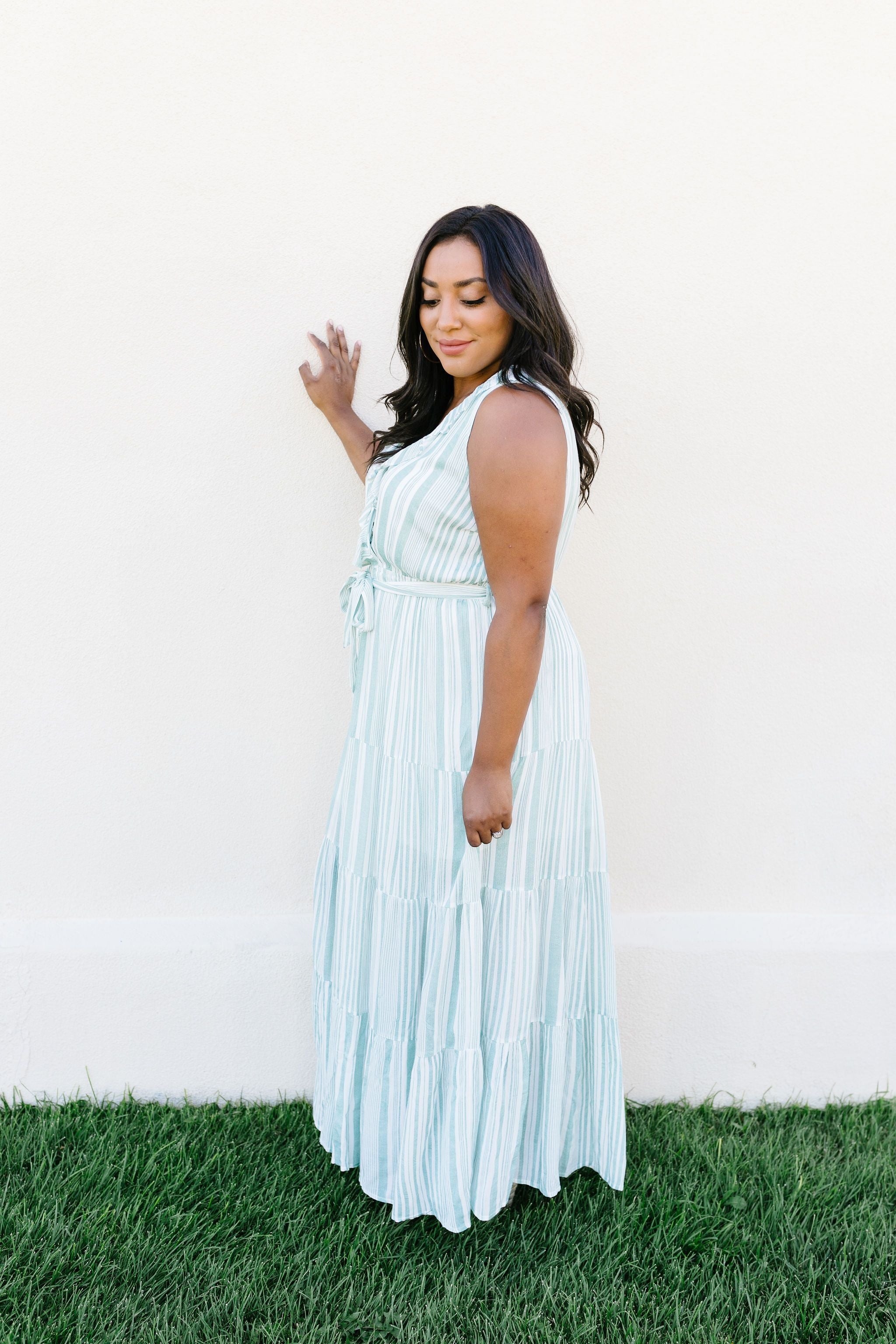 Tiers Of Joy Striped Maxi Dress