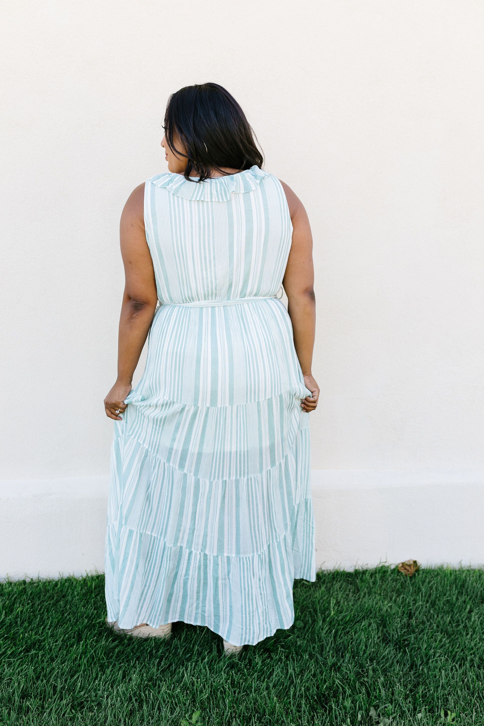 Tiers Of Joy Striped Maxi Dress